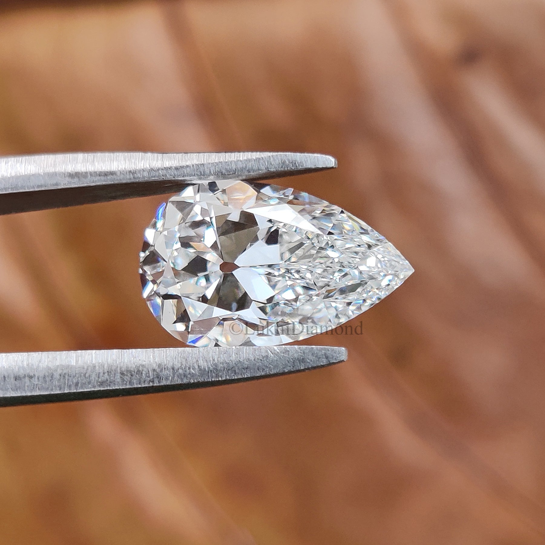 Lab Grown Pear Cut Diamond Old European Old Mine Cut Loose Diamond White Colorless CVD Stone Engagement Ring Antique Style Diamond Q207