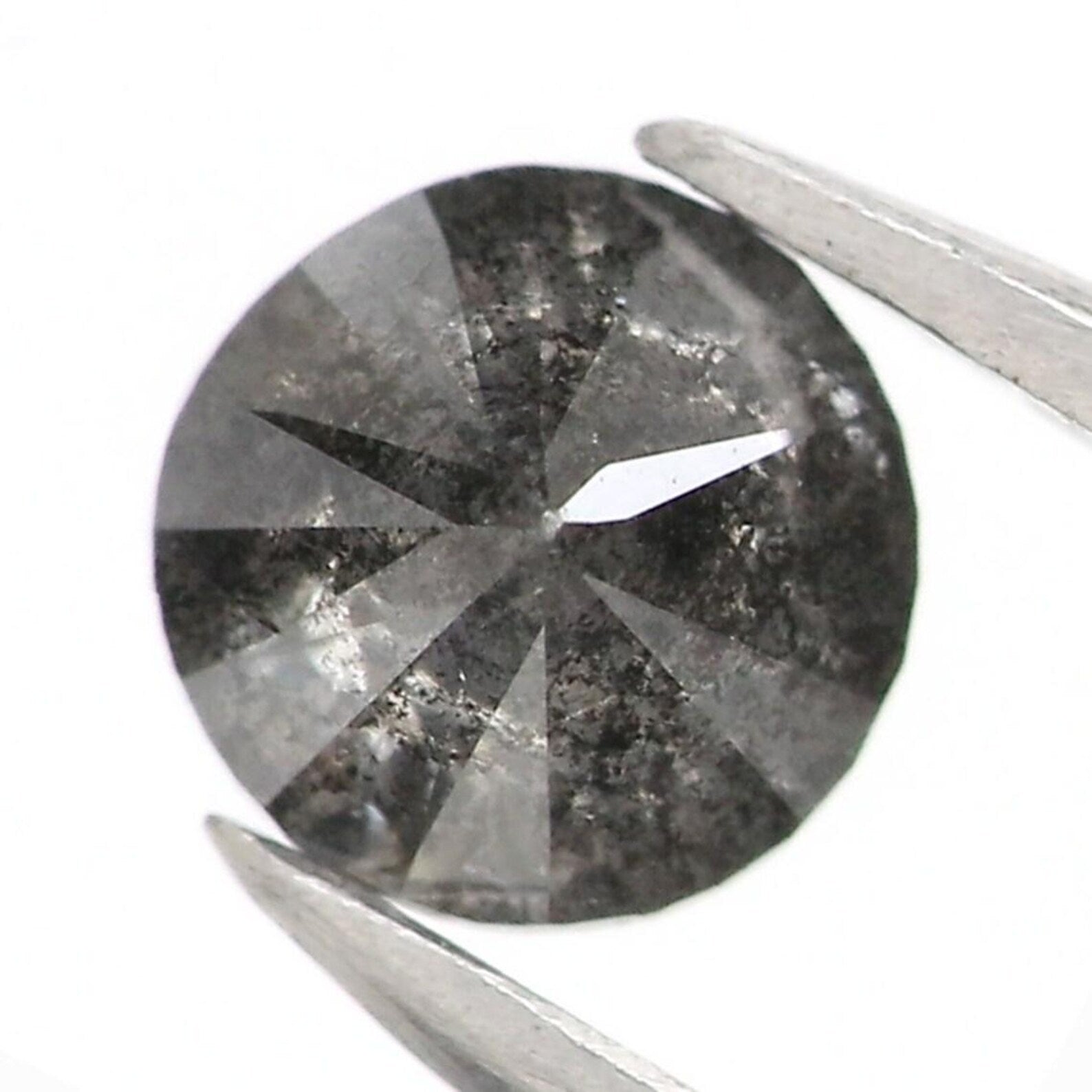 0.34 CT Natural Loose Round Shape Diamond Salt And Pepper Round Diamond 3.90 MM Natural Black Grey Color Round Brilliant Cut Diamond NQ305