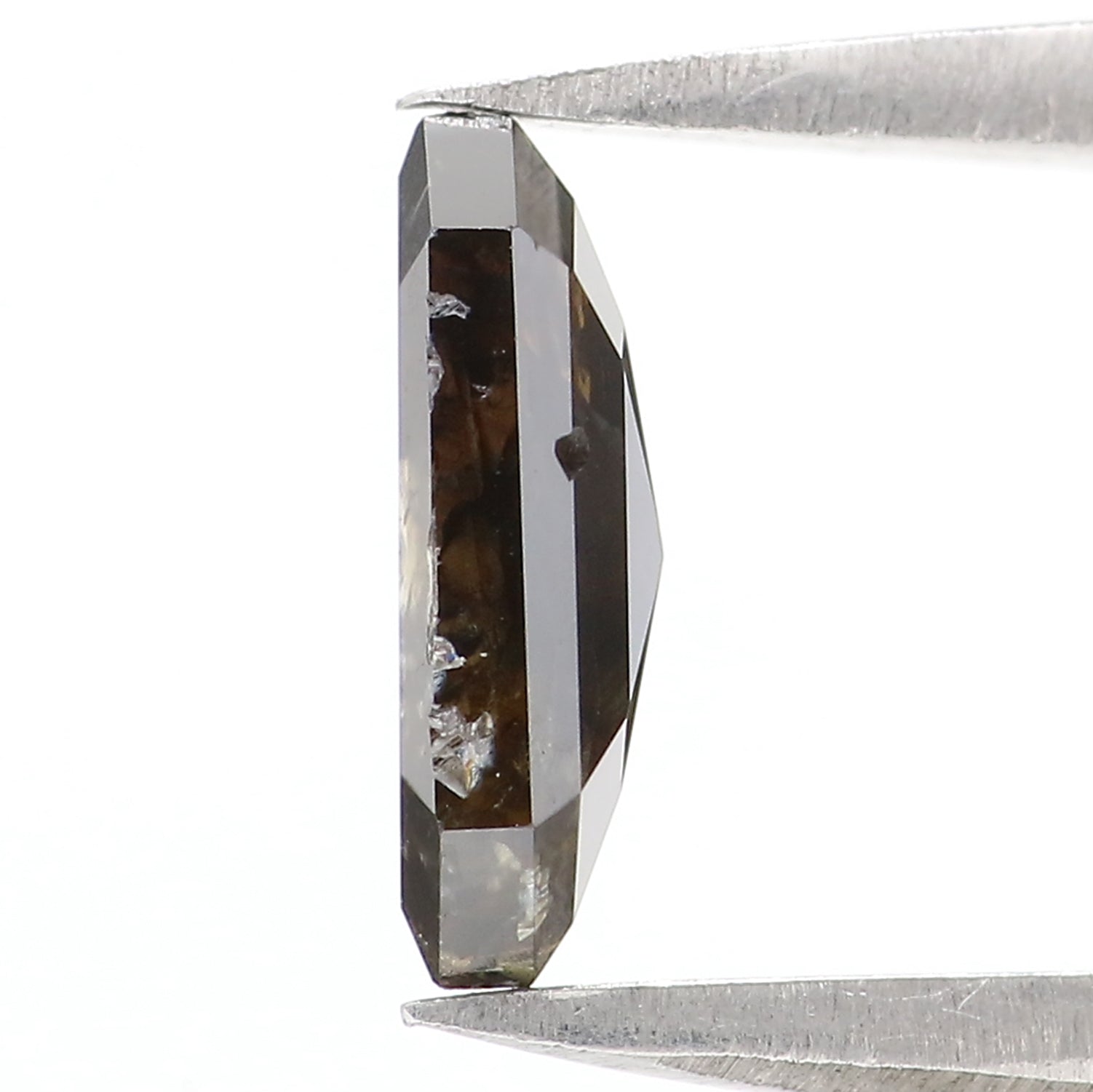 1.05 CT Natural Loose Hexagon Shape Diamond Brown Color Hexagon Diamond 8.70 MM Natural Loose Brown Color Hexagon Rose Cut Diamond KQ1486