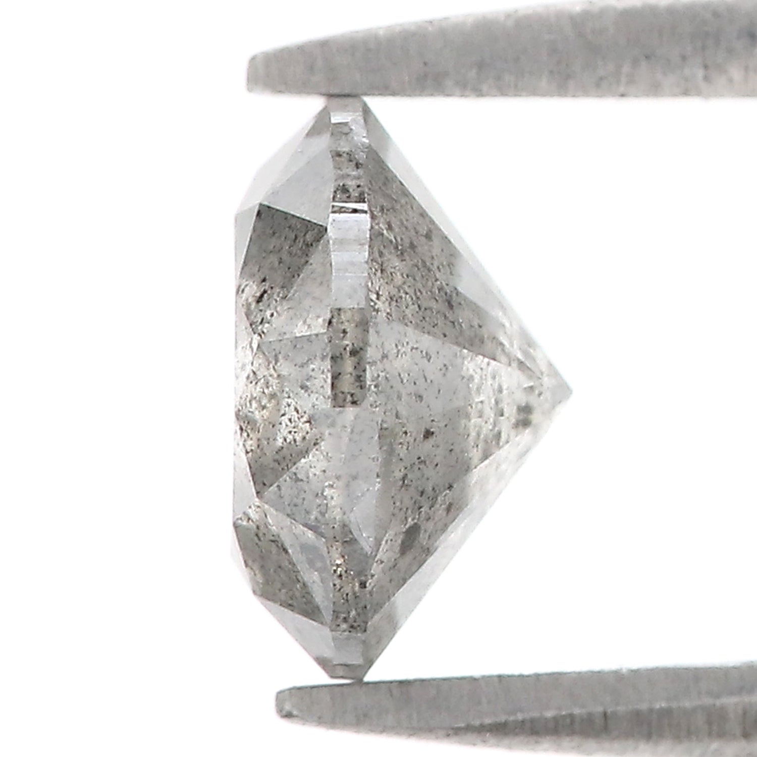 1.83 CT Natural Loose Round Shape Diamond Black Grey Color Round Cut Diamond 7.70 MM Salt And Pepper Round Brilliant Cut Diamond QL903