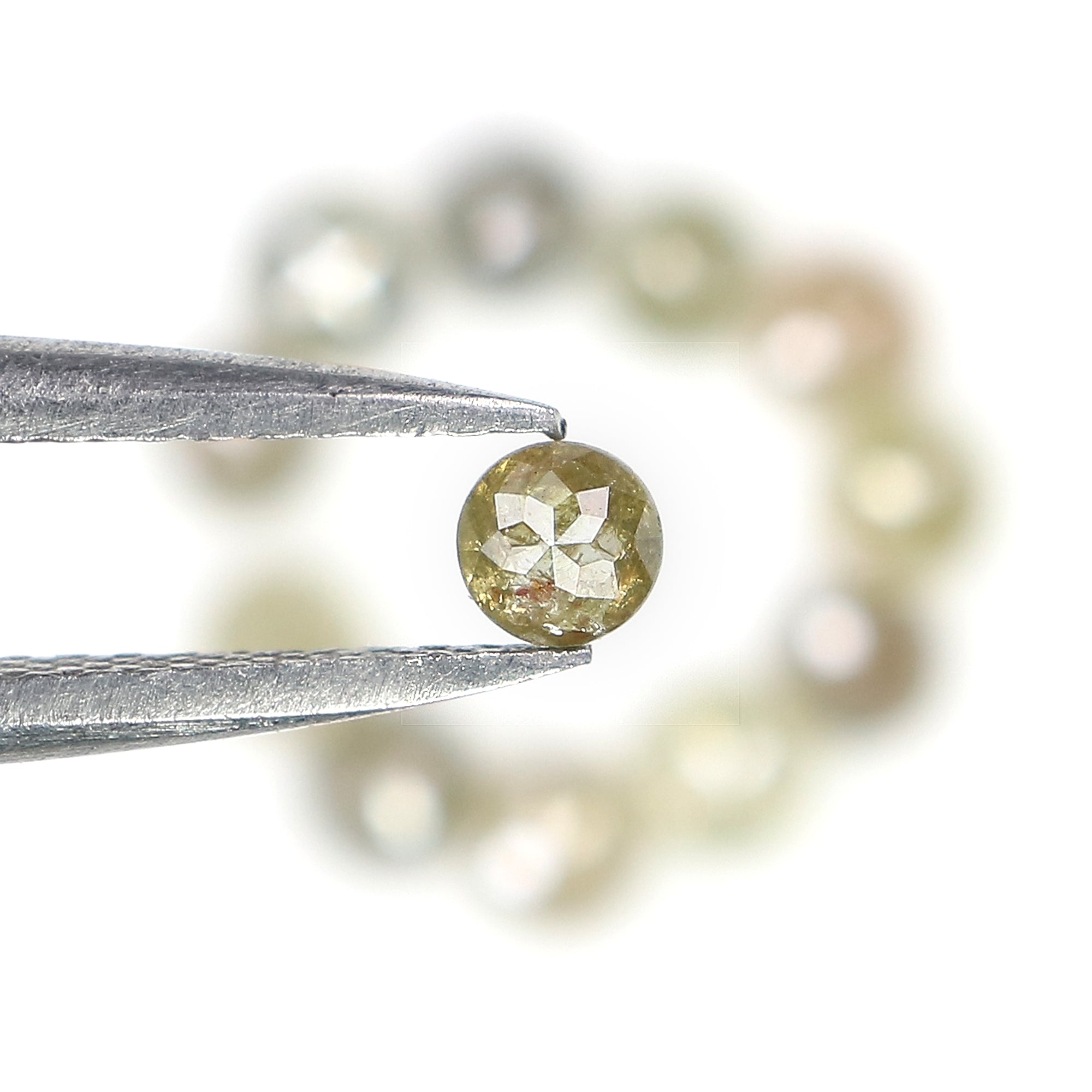 1.61 CT Natural Loose Round Rose Cut Diamond Brown Color Round Shape Diamond 2.90 MM Natural Loose Grey Color Round Rose Cut Diamond LQ6382