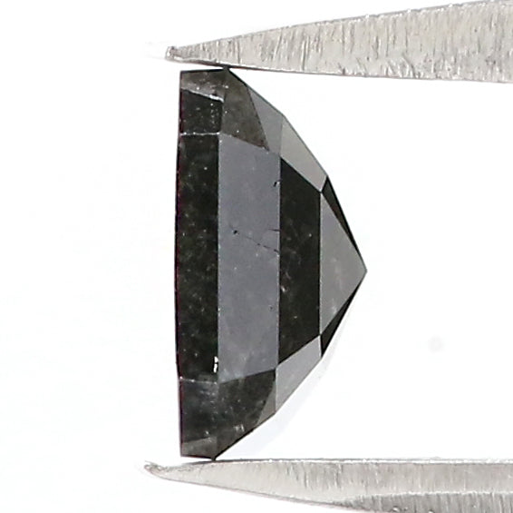 1.04 CT Natural Loose Emerald Shape Diamond Salt And Pepper Emerald Shape Diamond 5.85 MM Black Grey Color Emerald Rose Cut Diamond QK1942
