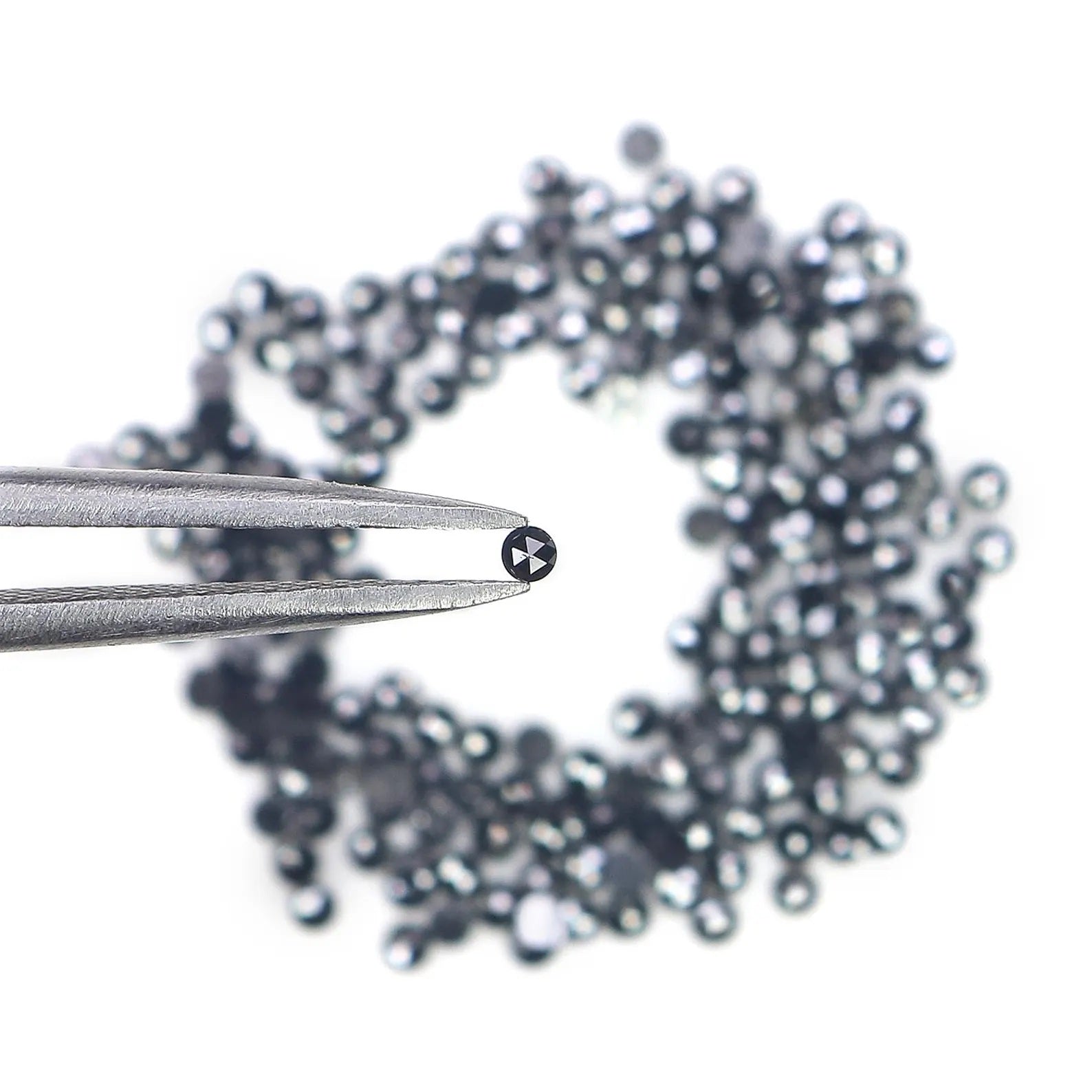 3.10 Ct Natural Loose Round Shape Diamond Black Color Round Diamond 1.55 MM Natural Loose Diamond Black Color Round Rose Cut Diamond NQ1823