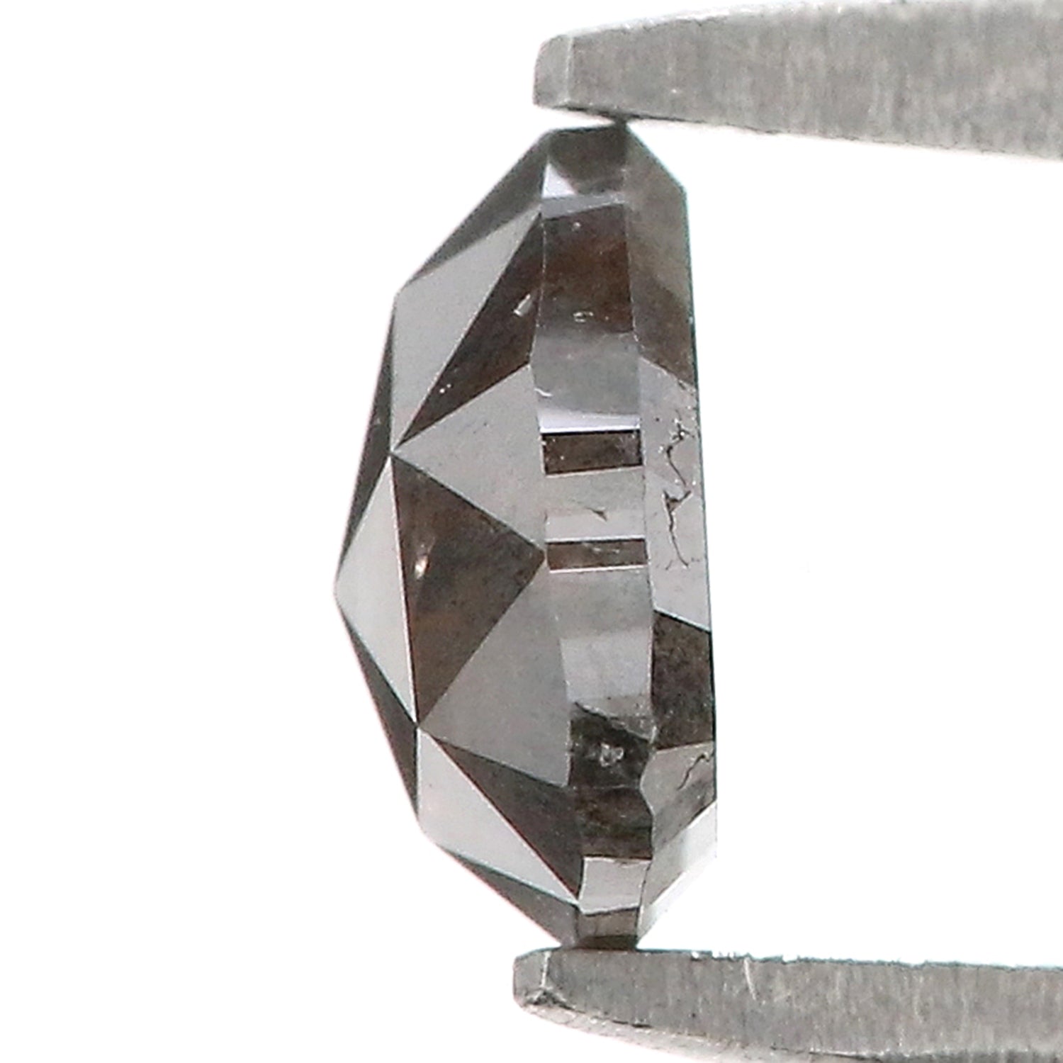 0.71 CT Natural Loose Triangle Shape Diamond Salt And Pepper Triangle Cut Diamond 6.05 MM Black Grey Color Triangle Rose Cut Diamond LQ8205
