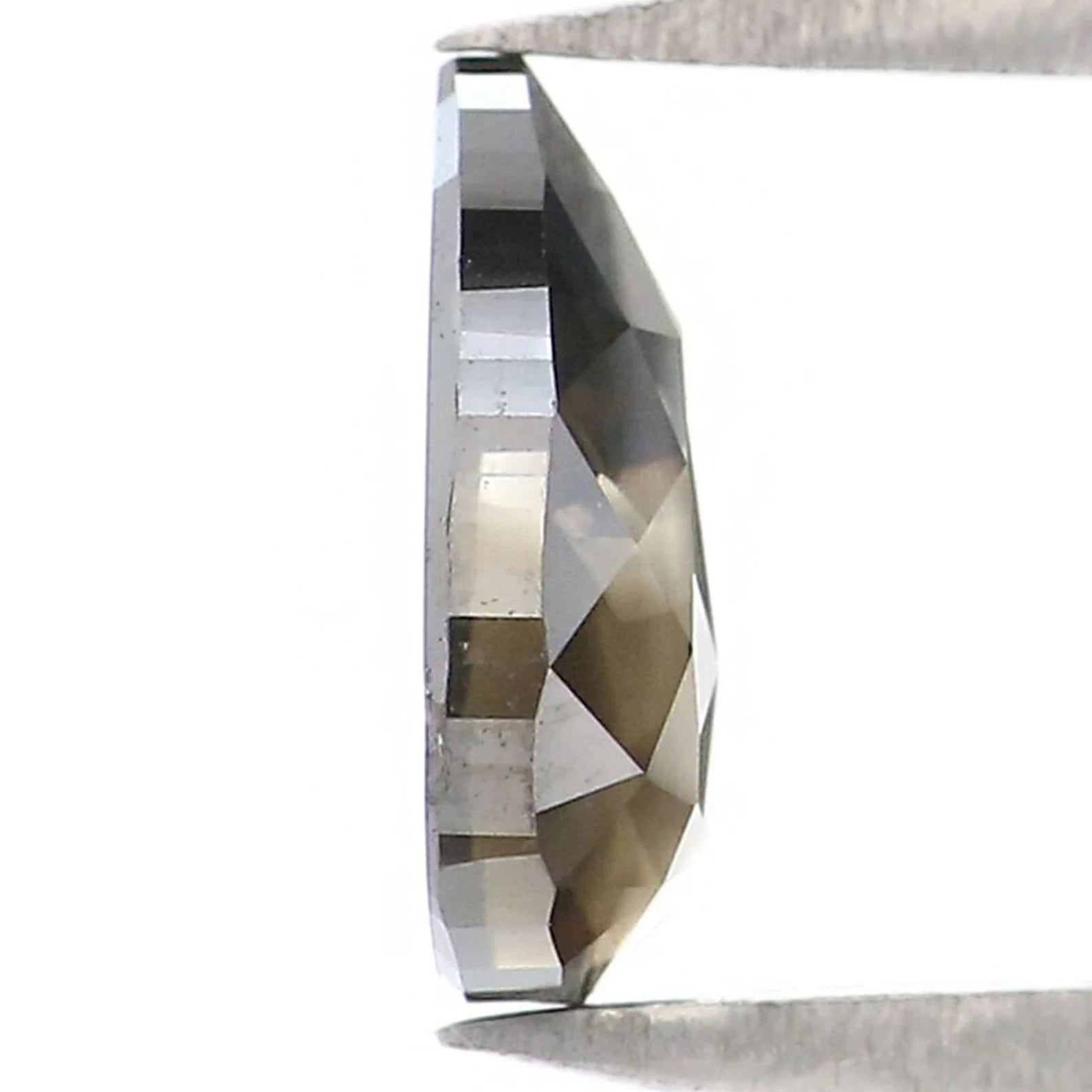 0.72 Ct Natural Loose Pear Shape Diamond Black Brown Color Pear Cut Diamond 7.05 MM Natural Loose Diamond Pear Rose Cut Diamond QN124