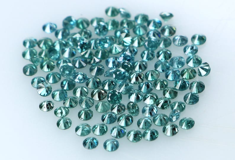 Natural Loose Diamond Round Blue Color I1-I3 Clarity 0.90 to 1.00 MM 100 Pcs Lot NQ537-1