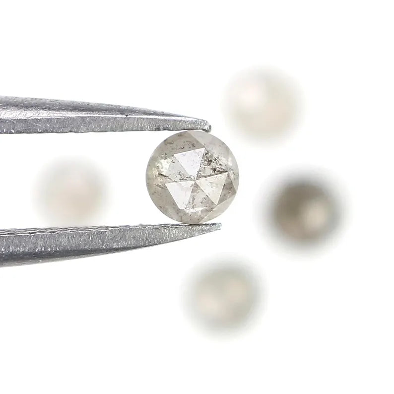 1.03 CT Natural Loose Round Rose Cut Diamond Grey Color Round Diamond 3.50 MM Natural Loose Grey Color Round Rose Cut Shape Diamond NQ7885
