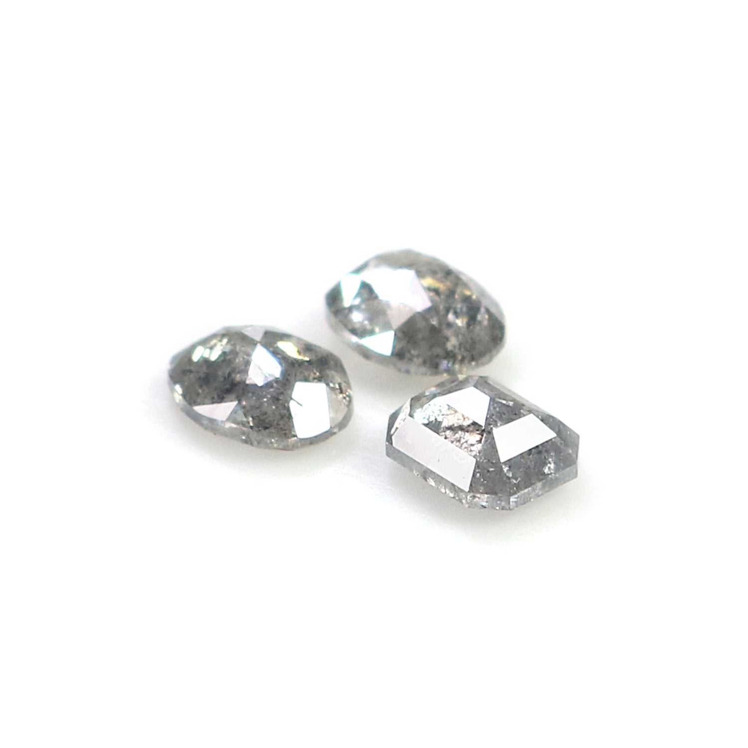 0.85 CT Natural Loose Mix Shape Diamond Salt And Pepper Mix Shape Diamond 4.25 MM Natural Black Grey Color Mix Shape Rose Cut Diamond QL636