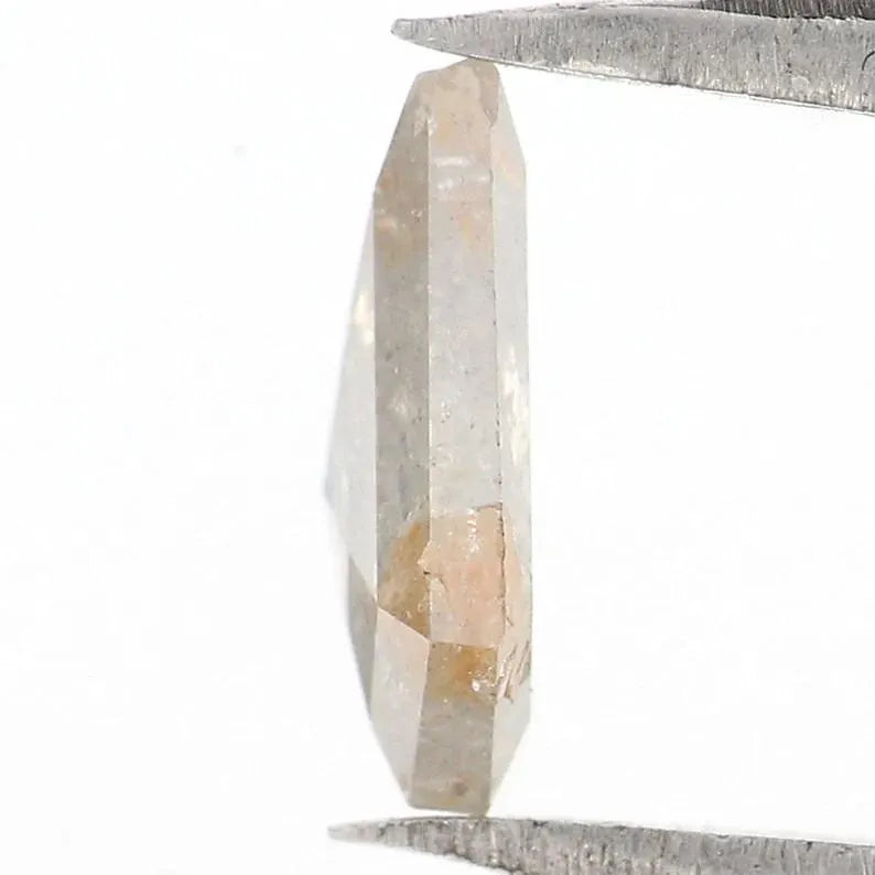 0.49 CT Natural Loose Shield Shape Diamond Grey Color Shield Cut Diamond 6.50 MM Natural Milky Grey Color Shield Rose Cut Diamond NQ7709