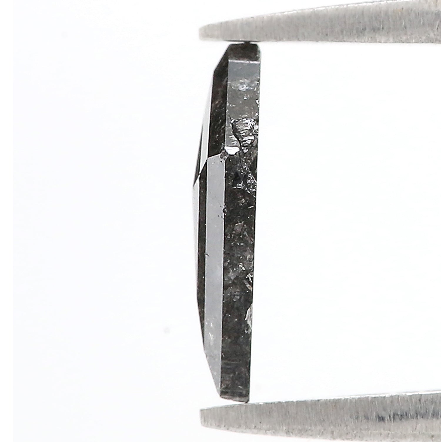 0.98 CT Natural Loose Kite Shape Diamond Salt And Pepper Kite Diamond 10.55 MM Natural Loose Black Grey Color Kite Rose Cut Diamond L3408