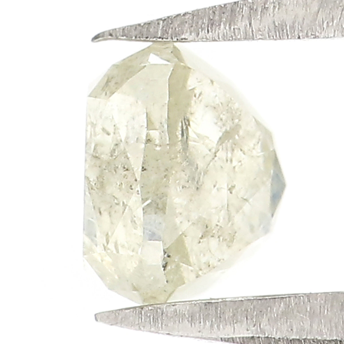 1.06 CT Natural Loose Cushion Shape Diamond Salt And Pepper Cushion Rose Cut Diamond 5.20 MM Natural Cushion Shape Grey Color Diamond QL5910