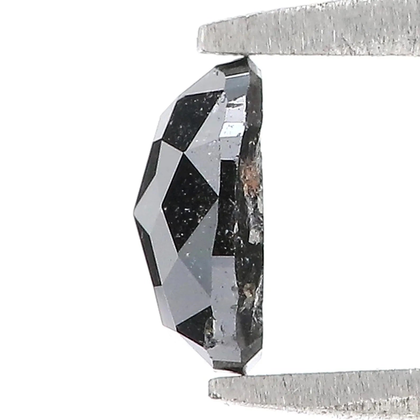 0.63 CT Natural Loose Oval Shape Diamond Black Color Oval Cut Diamond 6.00 MM Natural Loose Black Color Diamond Oval Rose Cut Diamond NQ1686