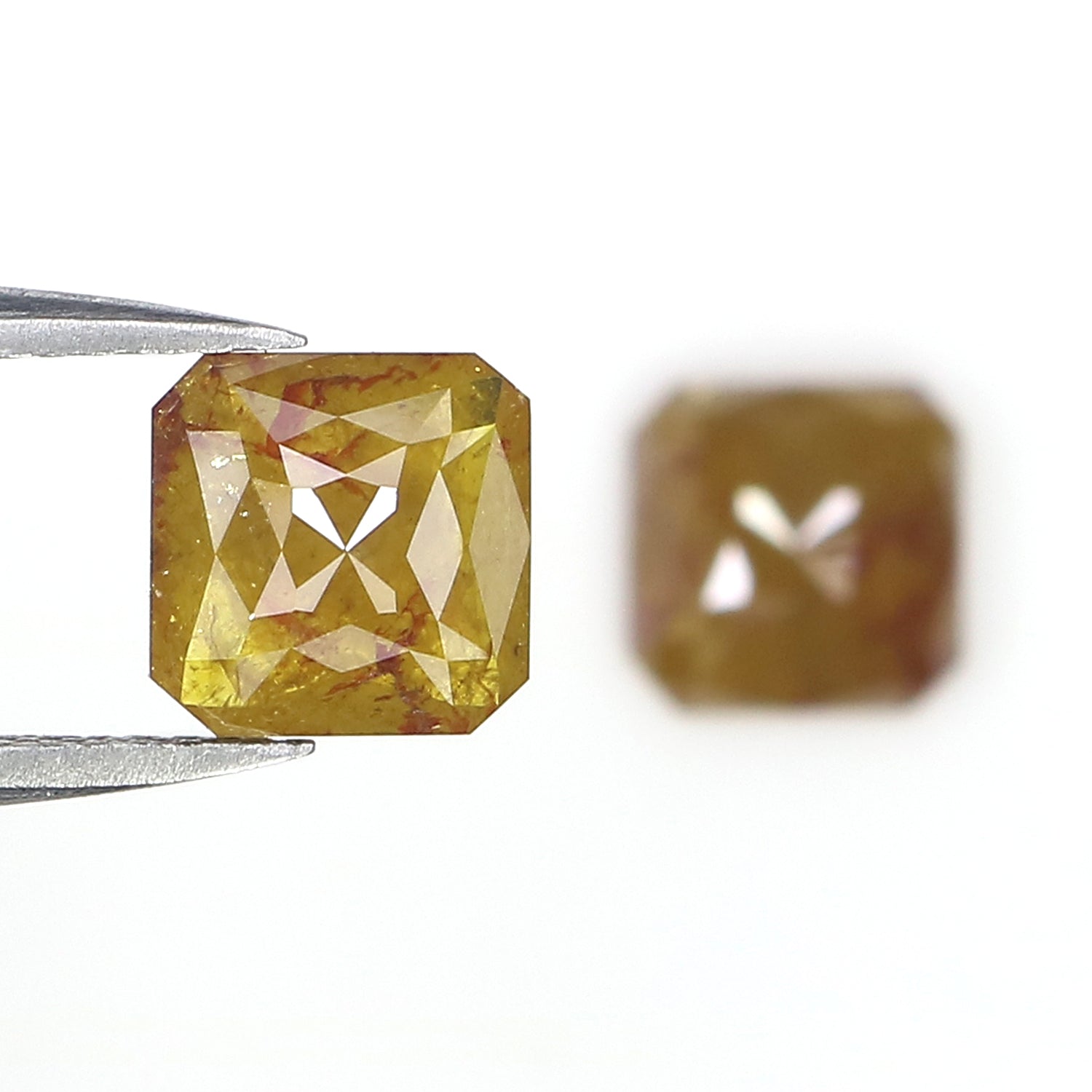 2.70 CT Natural Loose Radiant Shape Pair Diamond Brown Color Radiant Cut Diamond 6.75 MM Natural Loose Diamond Radiant Cut Diamond LQ3011