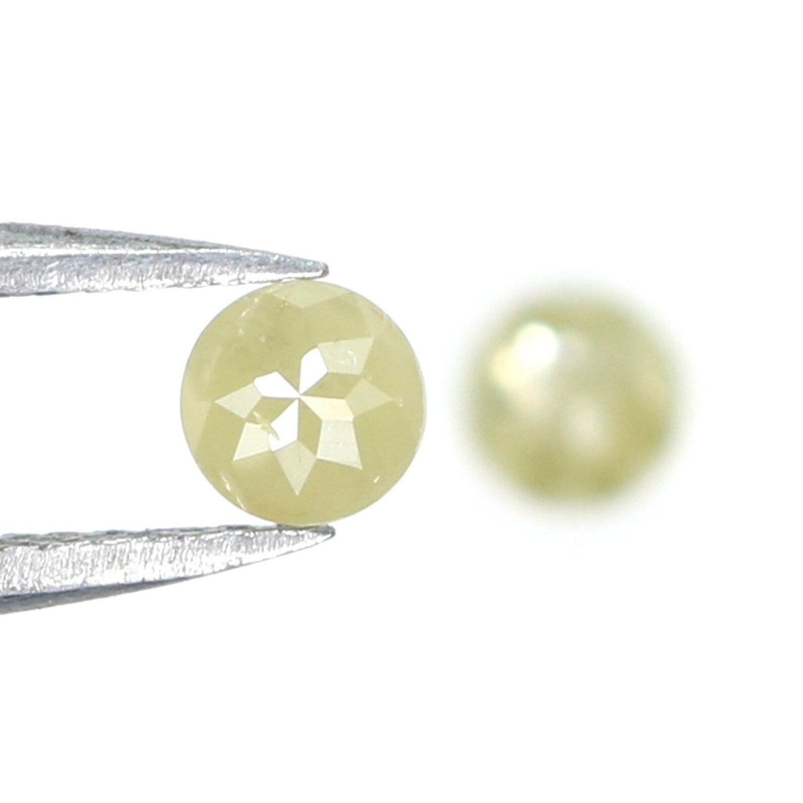 0.65 CT Natural Loose Round Rose Cut Diamond Light Yellow Color Round Shape Diamond 4.00 MM Natural Loose Round Rose Cut Shape Diamond N8057