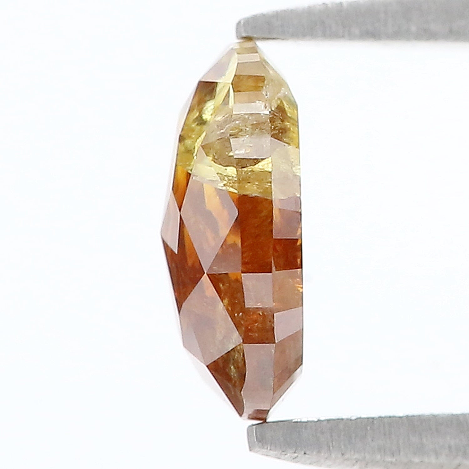 0.91 Ct Natural Loose Oval Shape Diamond Brown Yellow Color Oval Cut Diamond 7.05 MM Natural Brown Yellow Color Oval Rose Cut Diamond N1052