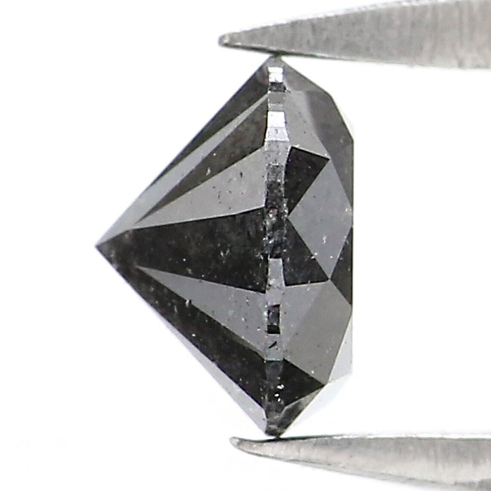 0.56 CT Natural Loose Round Shape Diamond Salt And Pepper Round Diamond 5.00 MM Natural Black Gray Color Round Brilliant Cut Diamond NQ9736