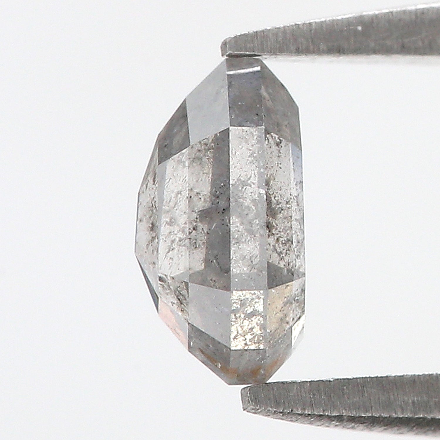 1.12 Ct Natural Loose Shield Shape Diamond Salt And Pepper Shield Shape Diamond 7.10 MM Natural Gray Color Shield Rose Cut Diamond QL2570