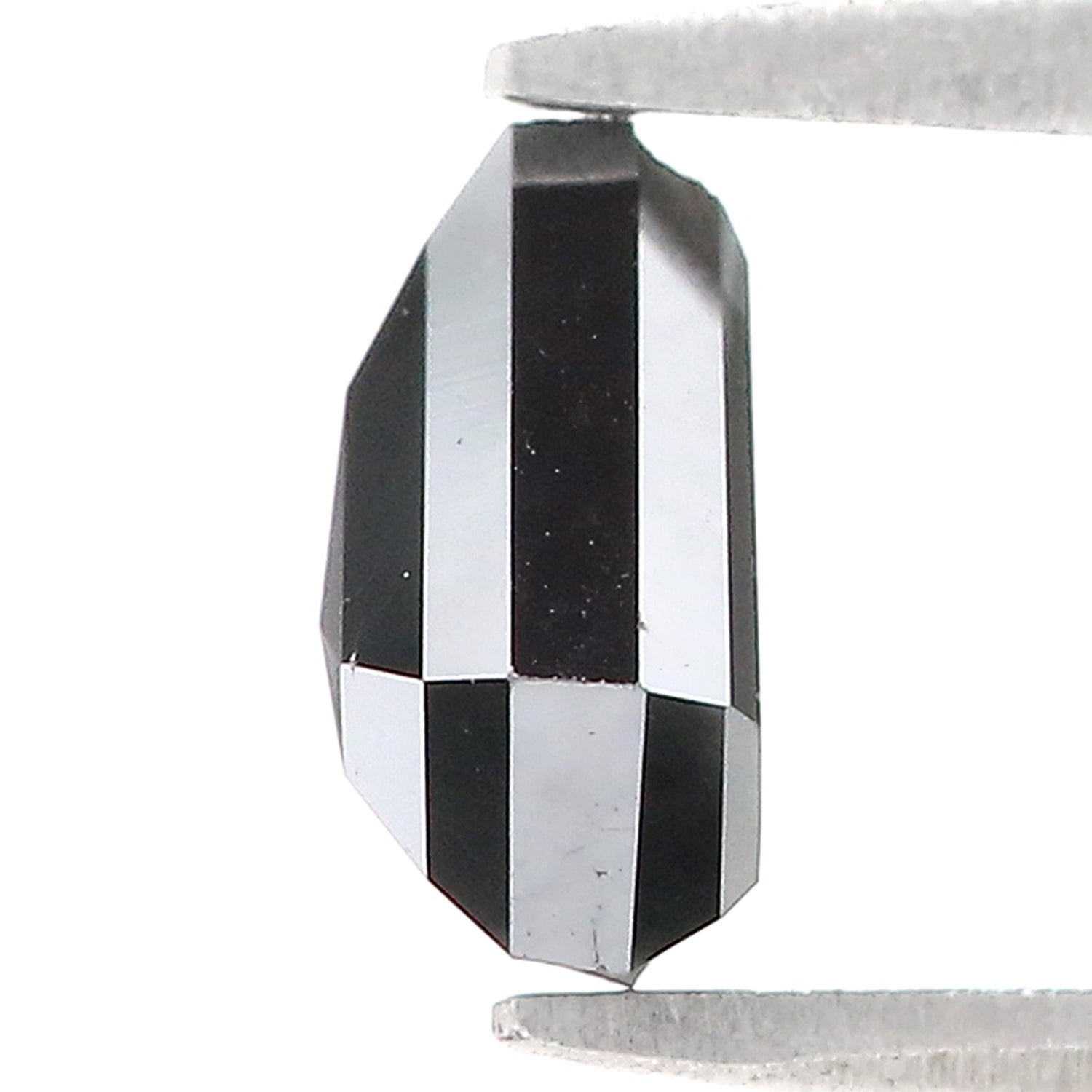 2.08 CT Natural Loose Shield Shape Diamond Black Color Shield Rose Cut Diamond 7.55 MM Natural Loose Shield Shape Black Color Diamond LQ9188