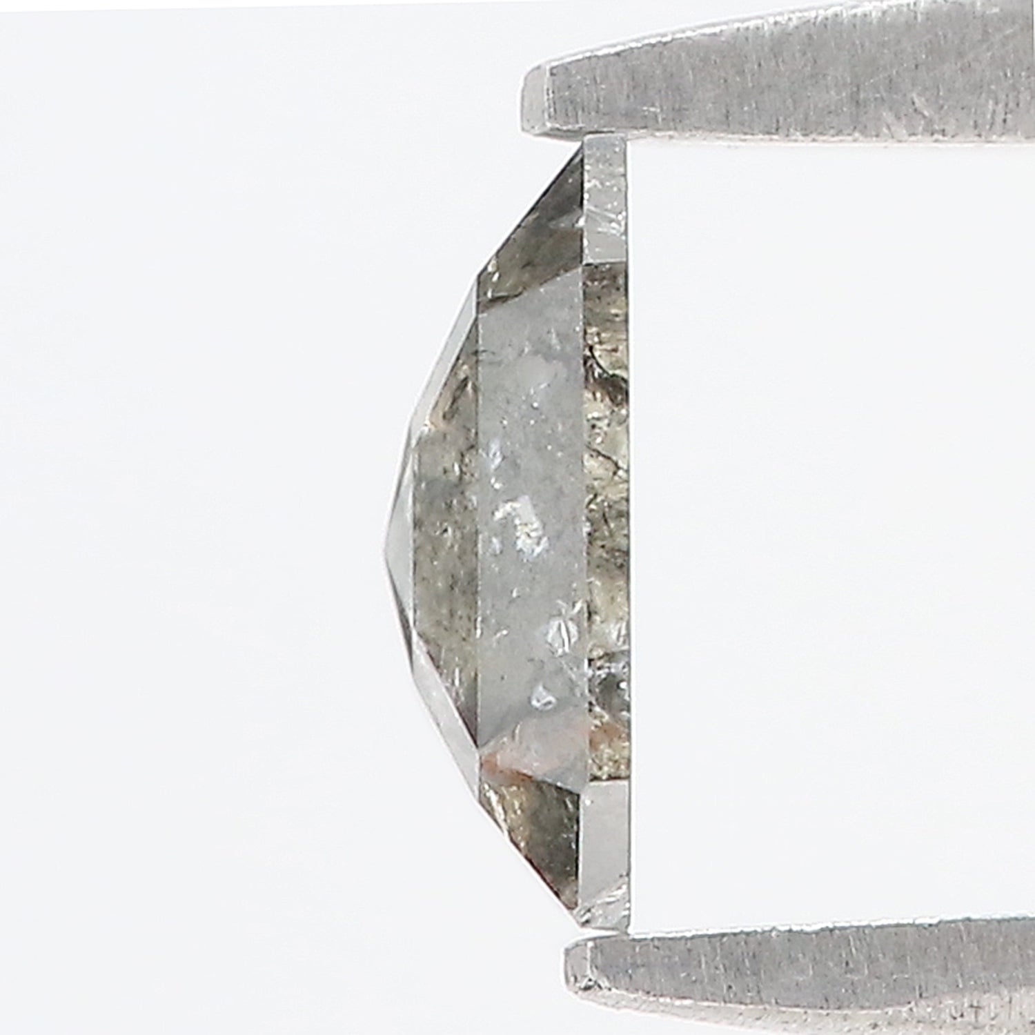 0.60 CT Natural Loose Radiant Shape Diamond Salt And Pepper Radiant Cut Diamond 6.00 MM Natural Black Grey Radiant Rose Cut Diamond LQ7457