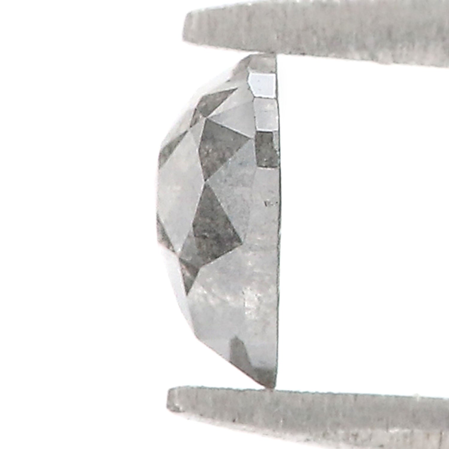 0.49 Ct Natural Loose Heart Shape Diamond Salt And Pepper Heart Diamond 4.85 MM Natural Black Grey Diamond Heart Rose Cut Diamond QL1633