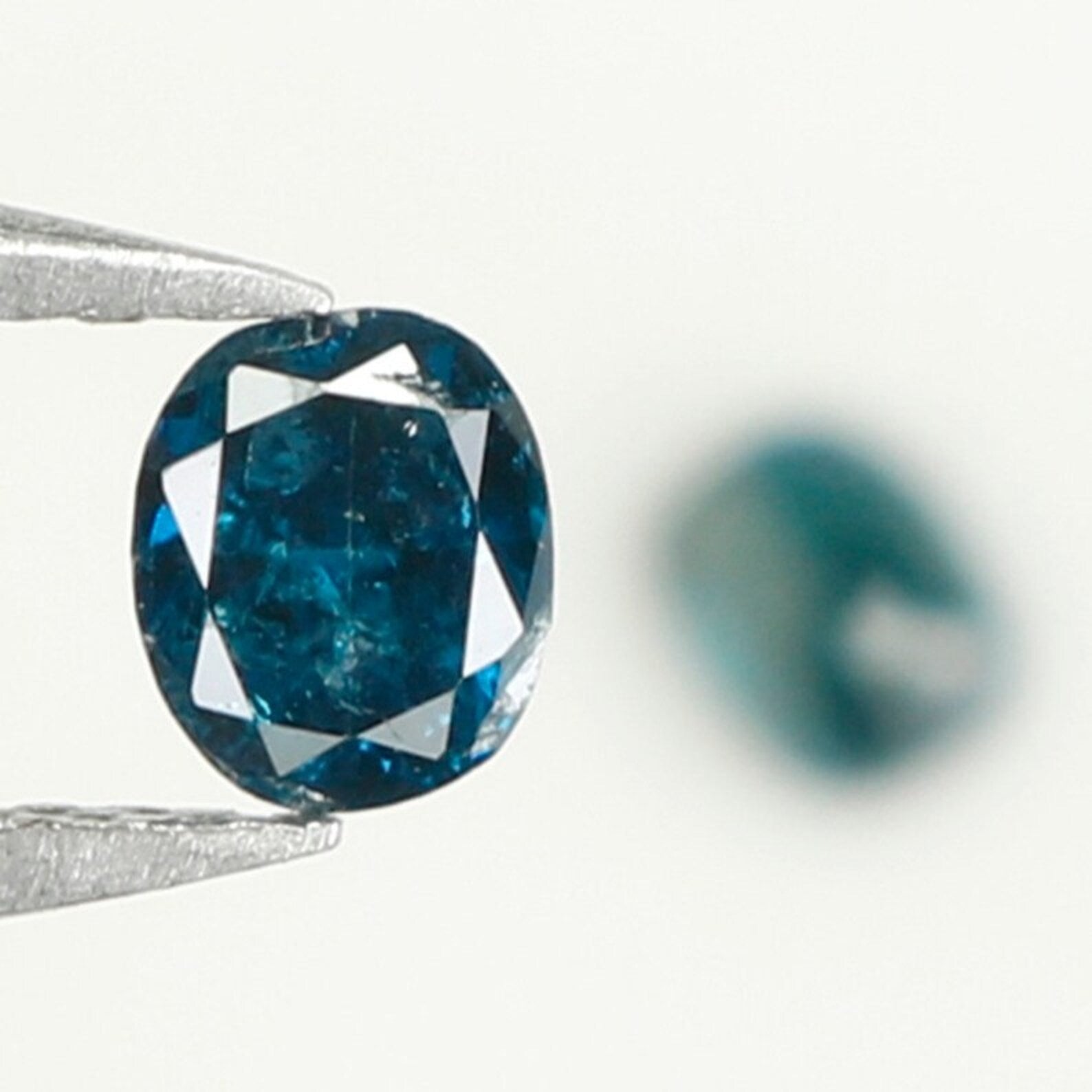 0.32 CT Natural Loose Oval Shape Pair Diamond Blue Color Oval Diamond 3.80 MM Natural Diamond Blue Color Oval Brilliant Cut Diamond NQ9764