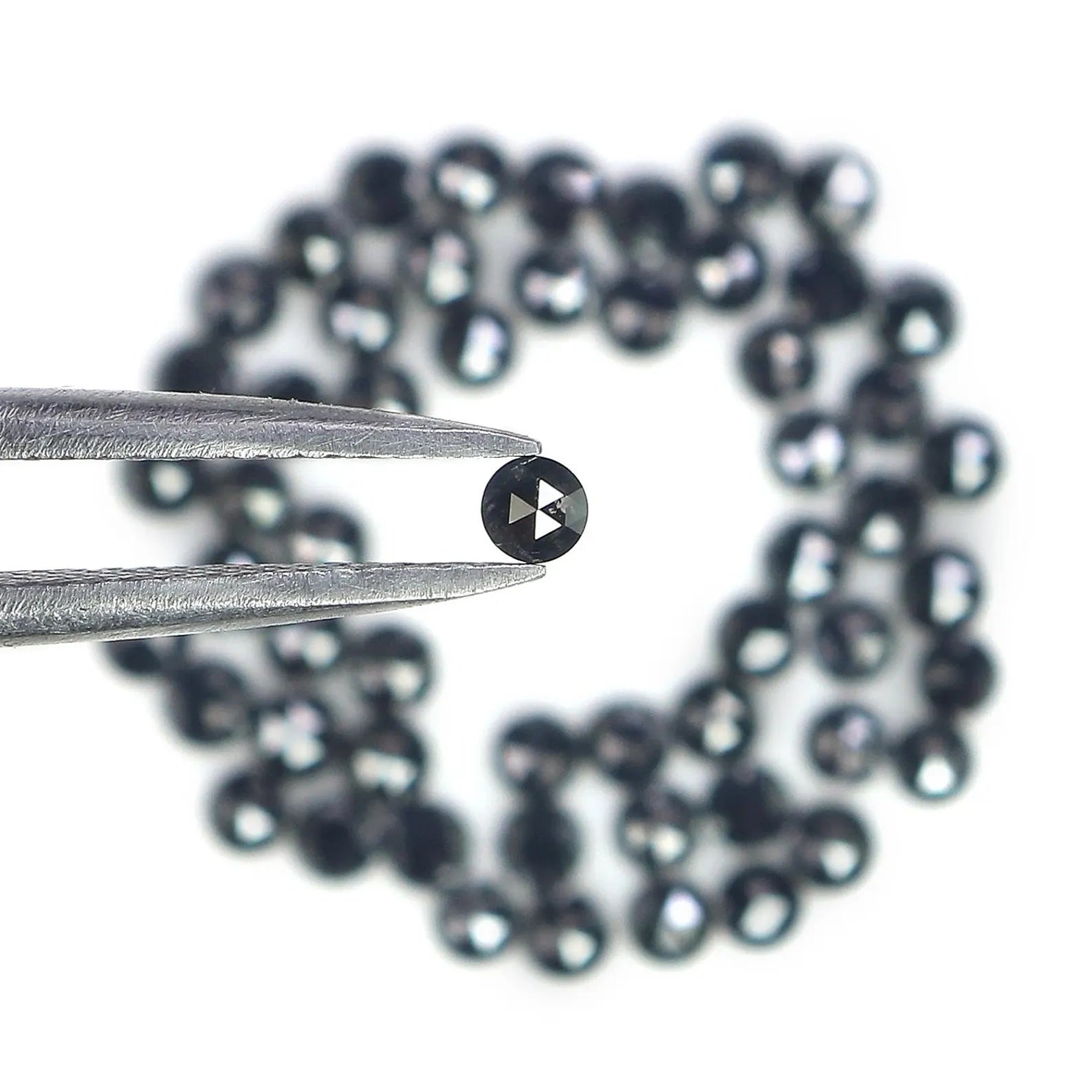 3.15 CT Natural Loose Round Shape Diamond Black Color Round Diamond 2.30 MM Natural Loose Diamond Black Color Round Rose Cut Diamond NQ1779