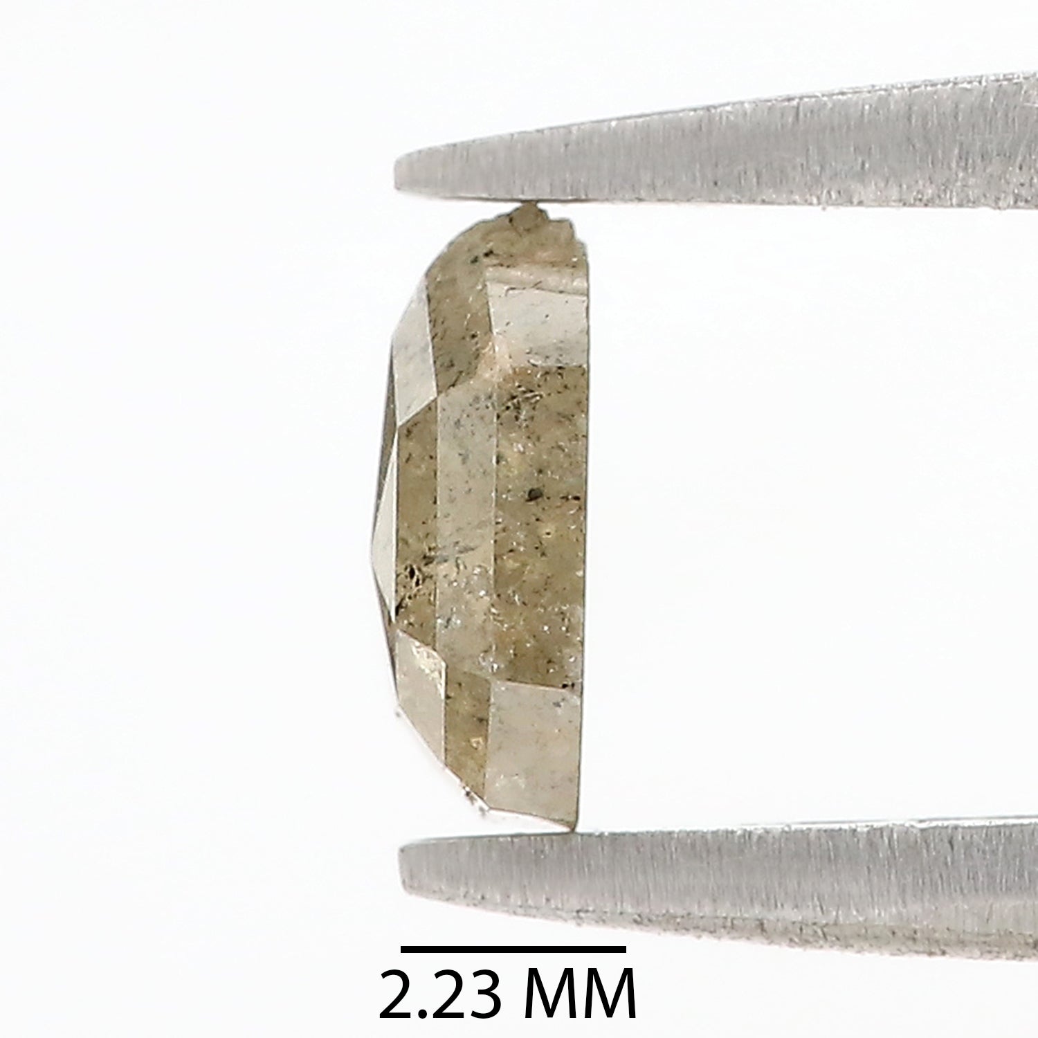 Natural Pentagon Green Diamond 0.80 CT Loose Rose Cut Green Stone 6.55 MM Rustic Diamond Pentagon Diamond For Custom Engagement Ring L3624