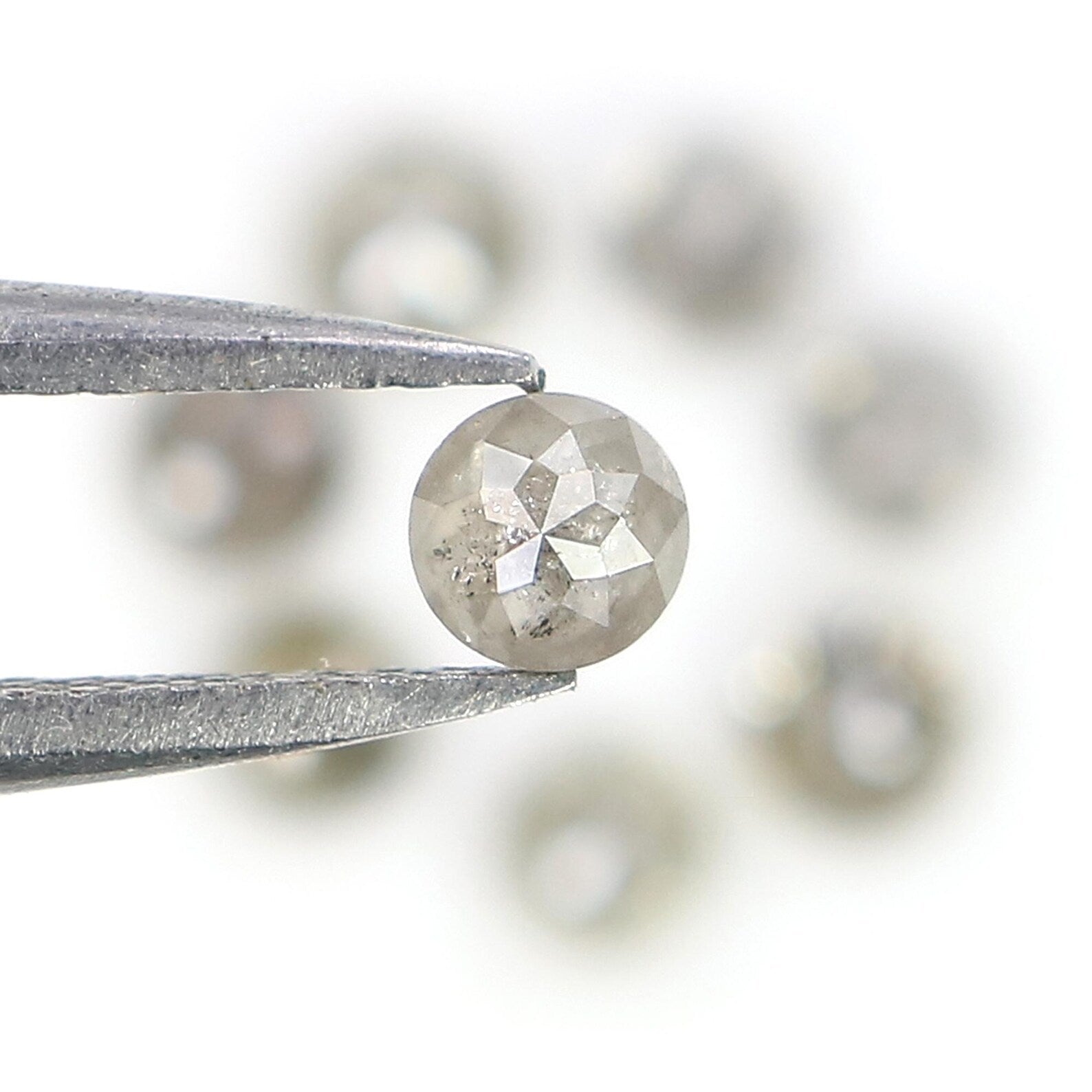 1.30 Ct Natural Loose Round Rose Cut Diamond Salt And Pepper Round Shape Diamond 3.10 MM Natural Grey Color Round Rose Cut Diamond NQ1802
