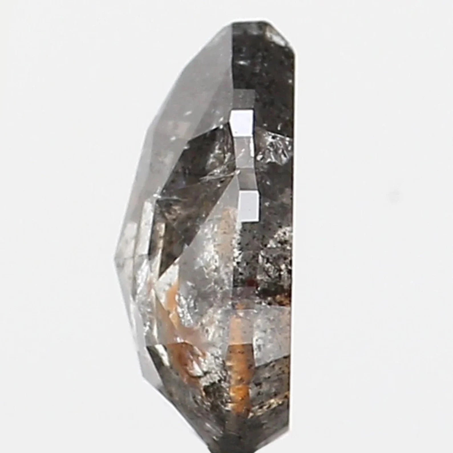 0.45 Ct Natural Loose Pear Shape Diamond Salt Pepper Pear Cut Diamond 5.75 MM Natural Loose Black Grey Color Pear Rose Cut Diamond NQ940