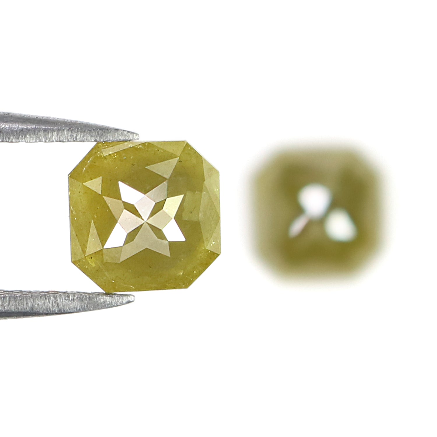 2.39 CT Natural Loose Radiant Shape Pair Diamond Green Color Radiant Cut Diamond 6.70 MM Natural Loose Diamond Radiant Cut Diamond QKB622