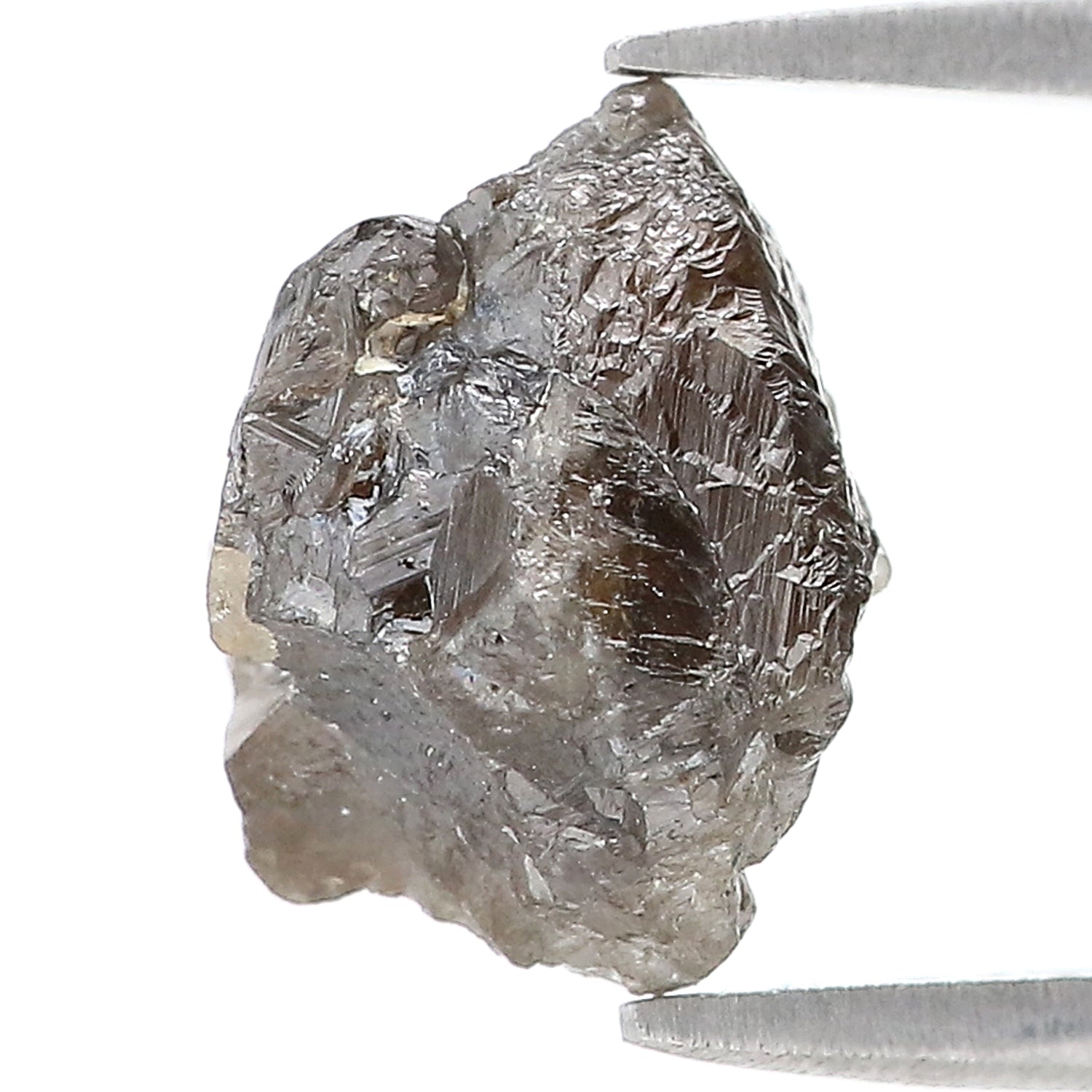 5.72 CT Natural Loose Rough Shape Diamond Black Color Rough Uncut Diamond 11.00 MM Natural Grey Color Rough Irregular Cut Diamond LQ3357