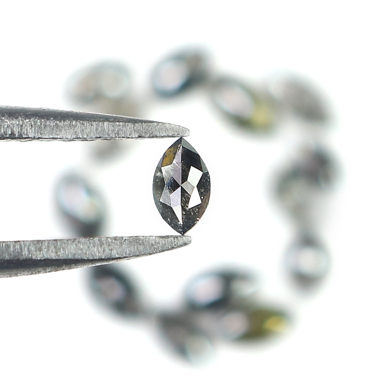 1.00 CT Natural Loose Marquise Shape Diamond Salt And Pepper Marquise Cut Diamond 3.15 MM Black Grey Color Marquise Rose Cut Diamond LQ2911