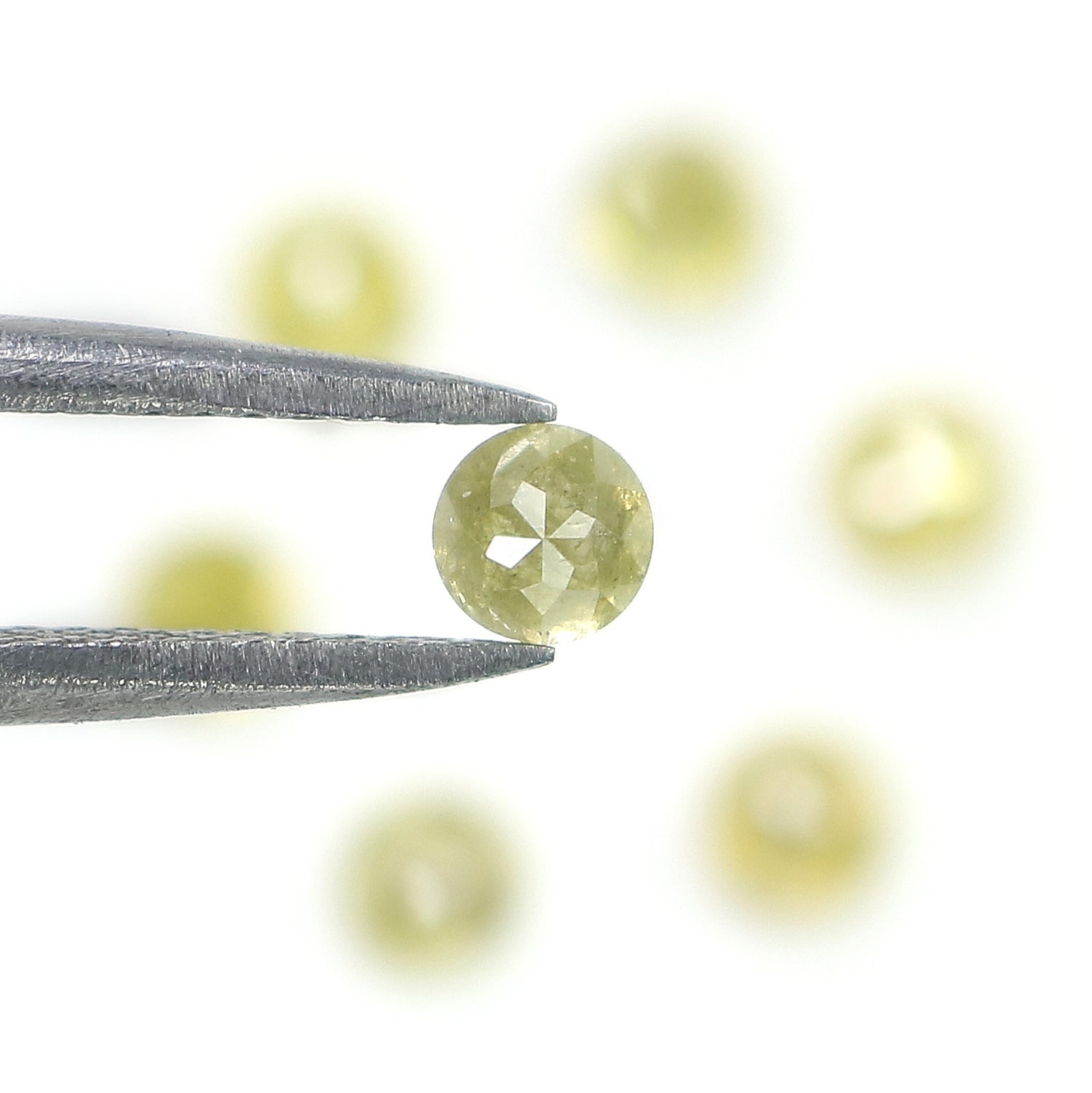 1.42 CT Natural Loose Round Rose Cut Diamond Yellow Color Round Shape Diamond 3.30 MM Natural Yellow Color Round Rose Cut Diamond LQ1740