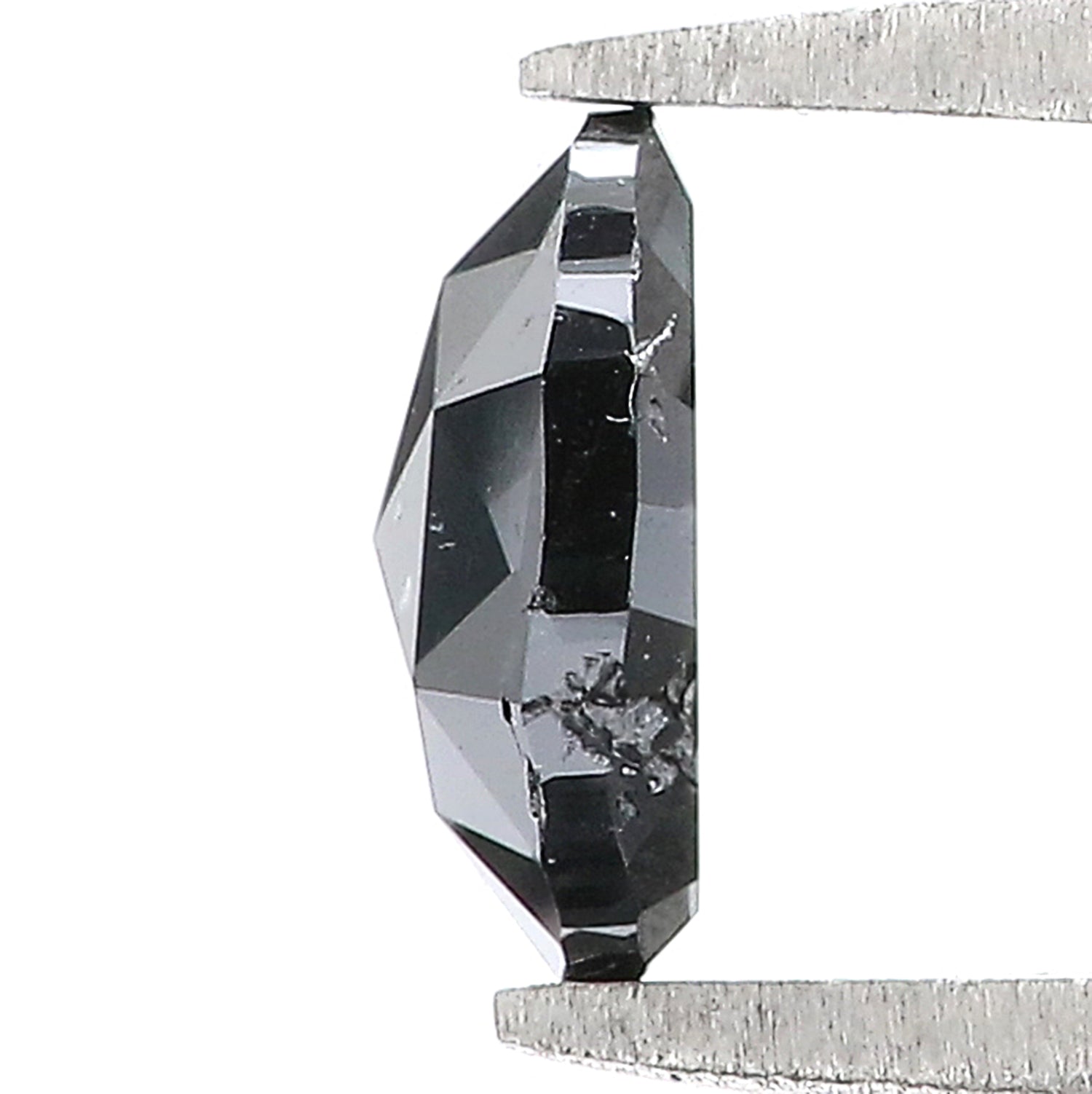 1.27 CT Natural Loose Oval Shape Diamond Black Color Oval Cut Diamond 8.10 MM Natural Loose Black Color Diamond Oval Rose Cut Diamond KQ1845