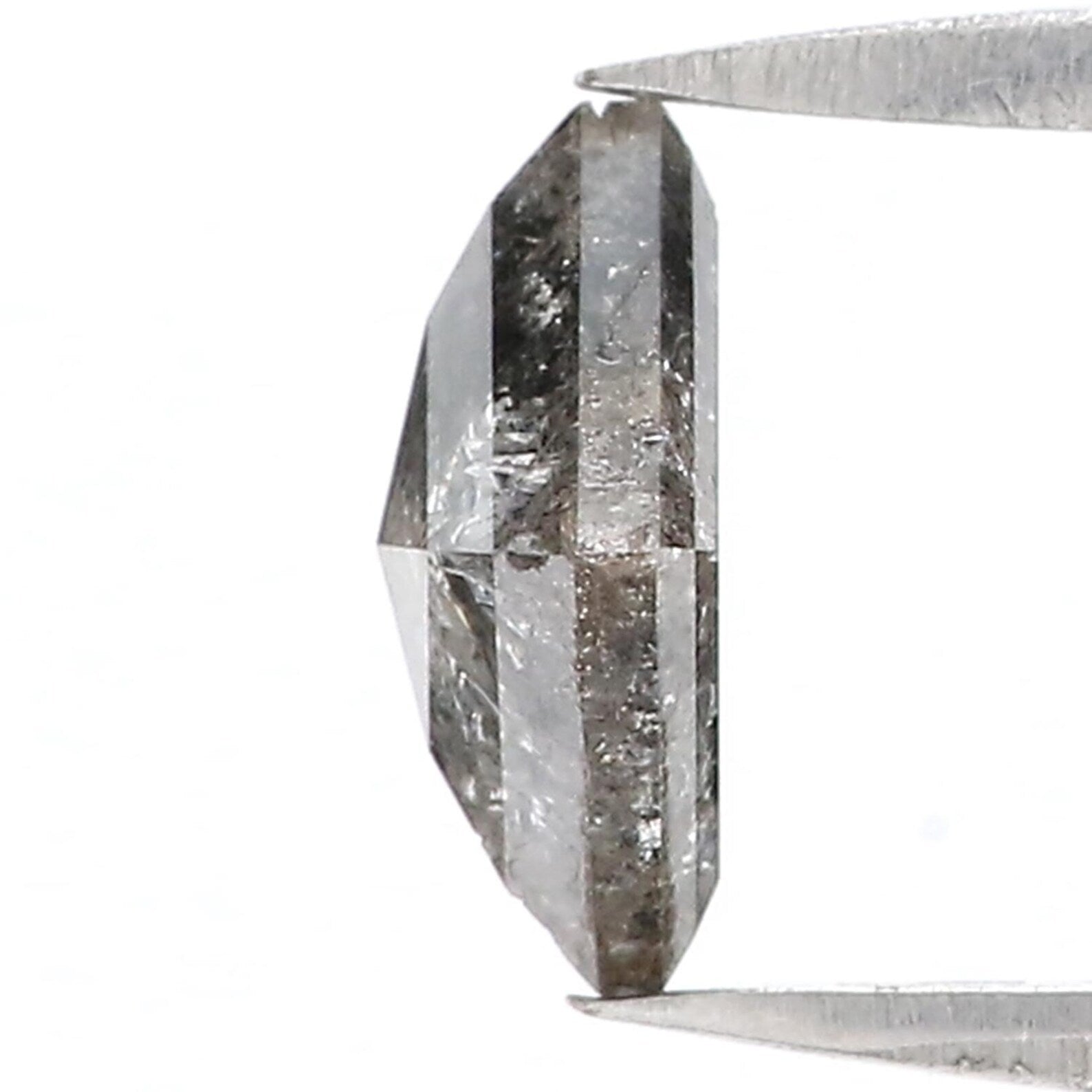 1.49 CT Natural Loose Diamond Kite Shape Diamond Salt And Pepper Diamond 8.85 MM Natural Loose Black Grey Kite Rose Cut Diamond QN863