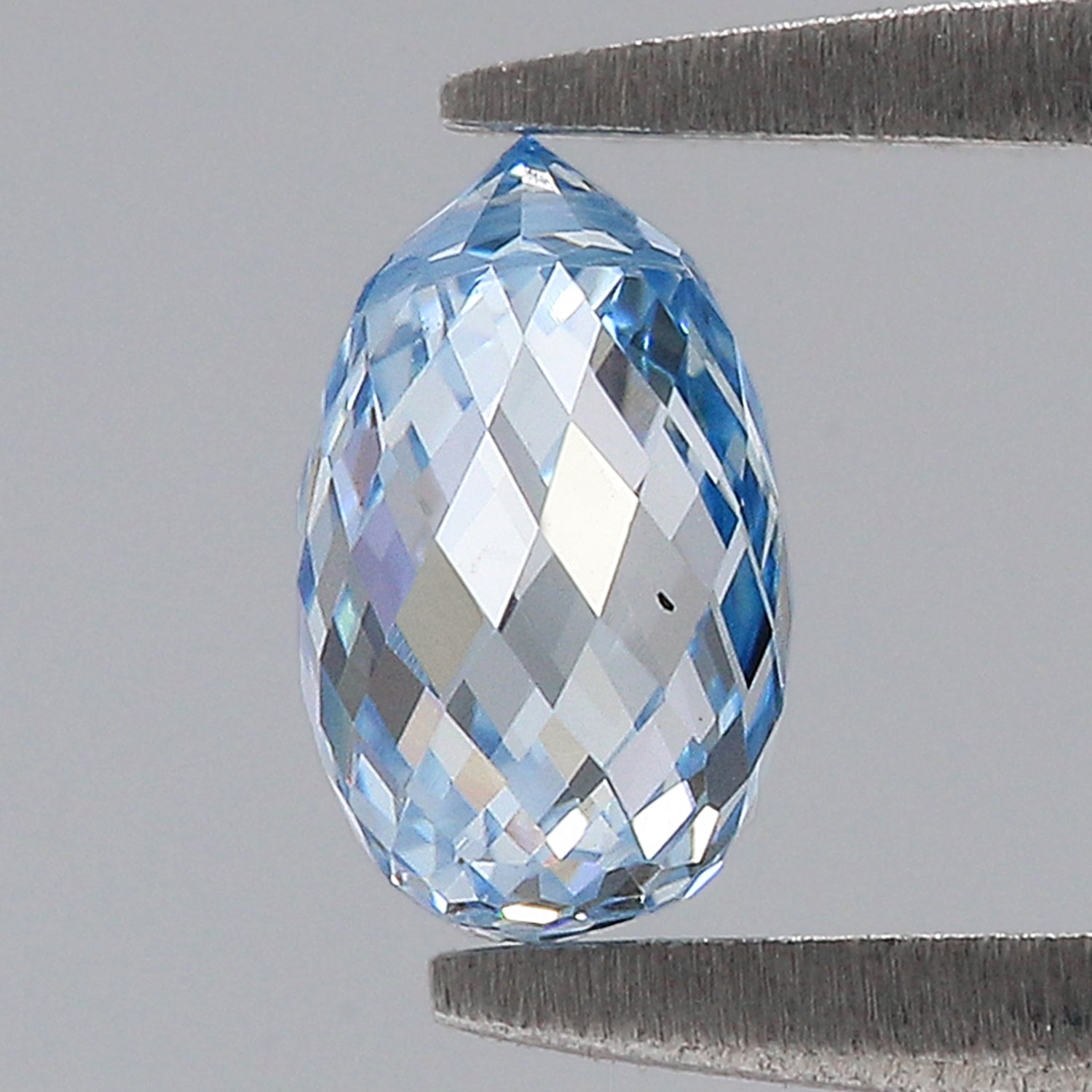0.69 CT Lab Grown Briolette Cut Diamond Blue Color VS Clarity Diamond Lab Grown CVD Diamond Lab Created Drop Rose Cut Diamond L3495