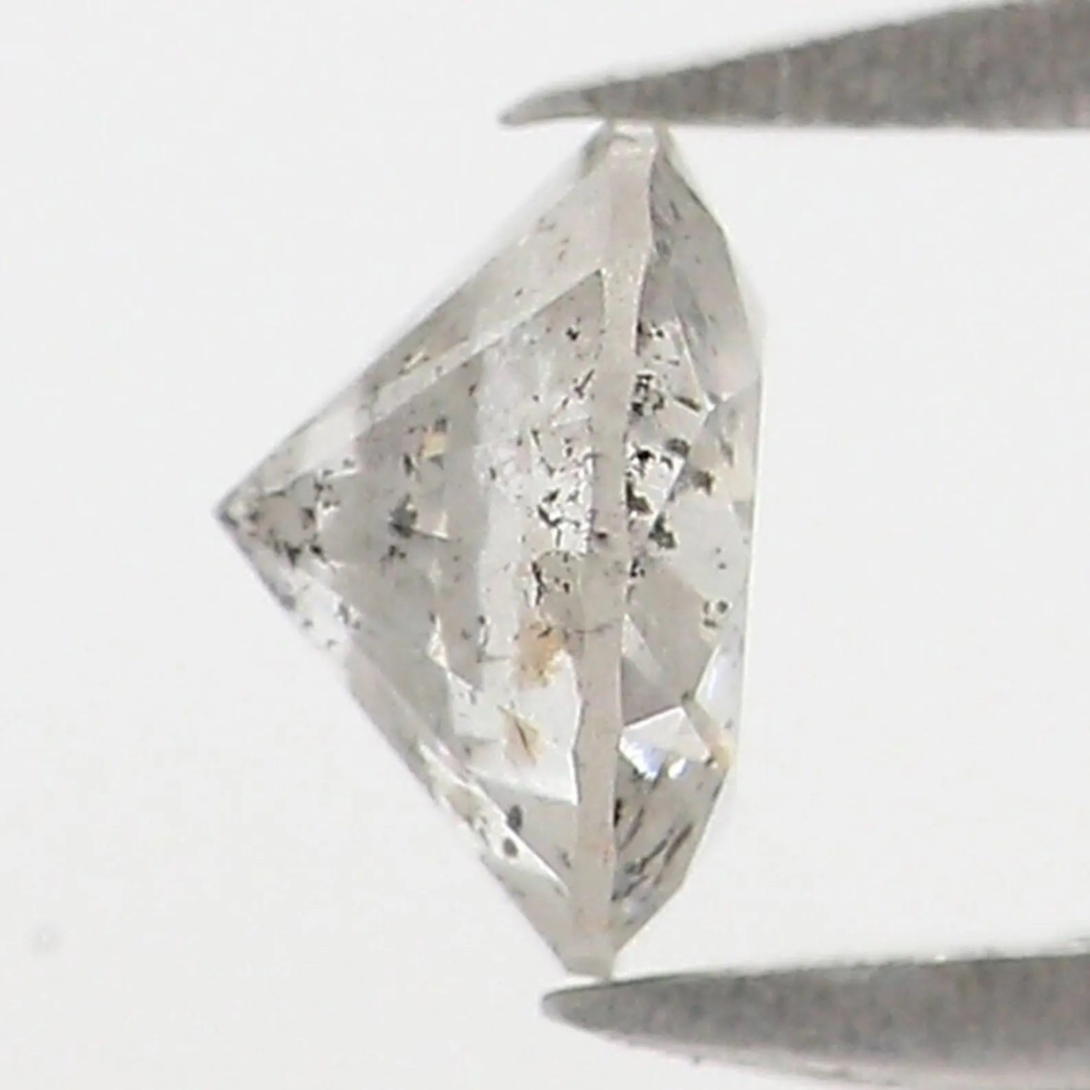 0.36 Ct Natural Loose Round Shape Diamond Salt And Pepper Round Diamond 4.50 MM Natural Black Grey Color Round Brilliant Cut Diamond NQ7368