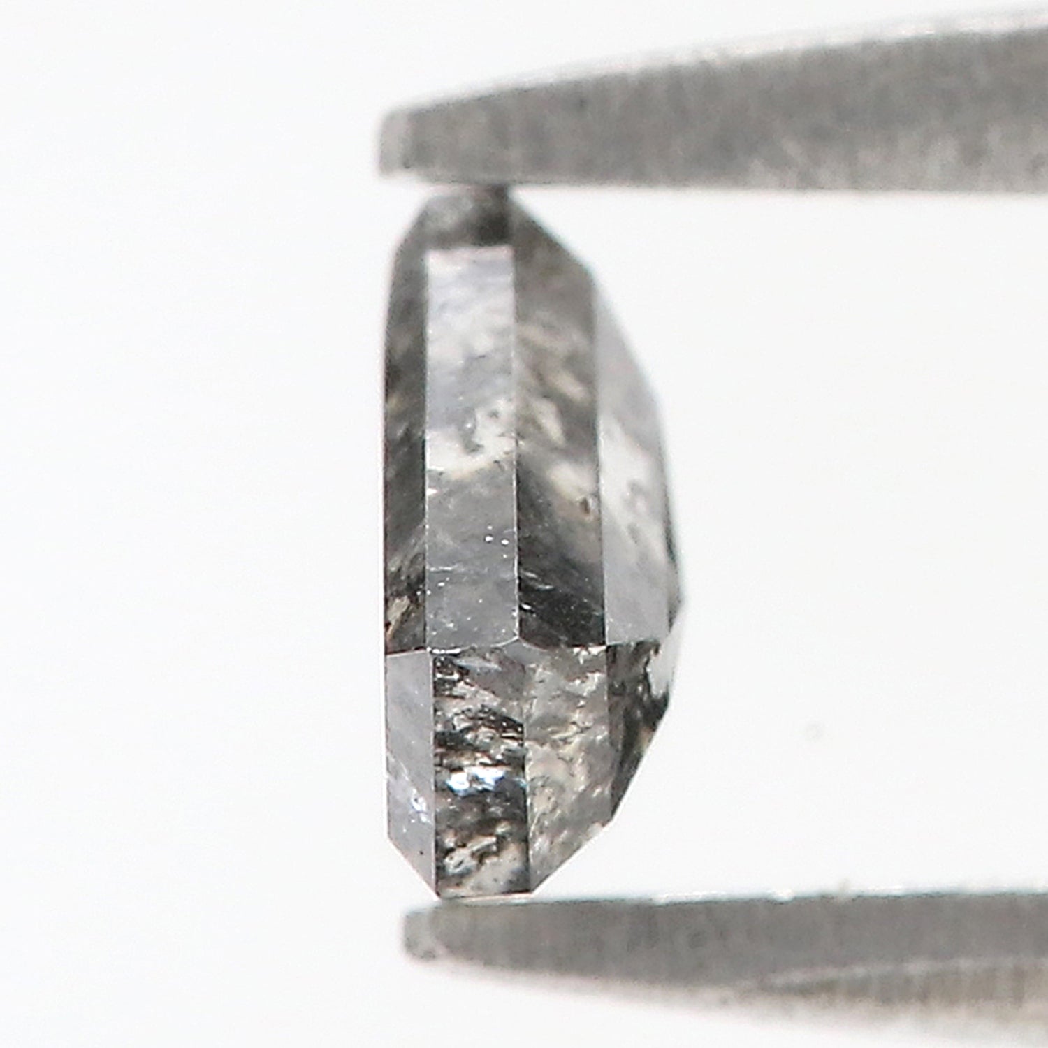 0.64 CT Natural Loose Shield Shape Diamond Salt And Pepper Shield Diamond 5.00 MM Natural Loose Black Color Shield Rose Cut Diamond QL9471