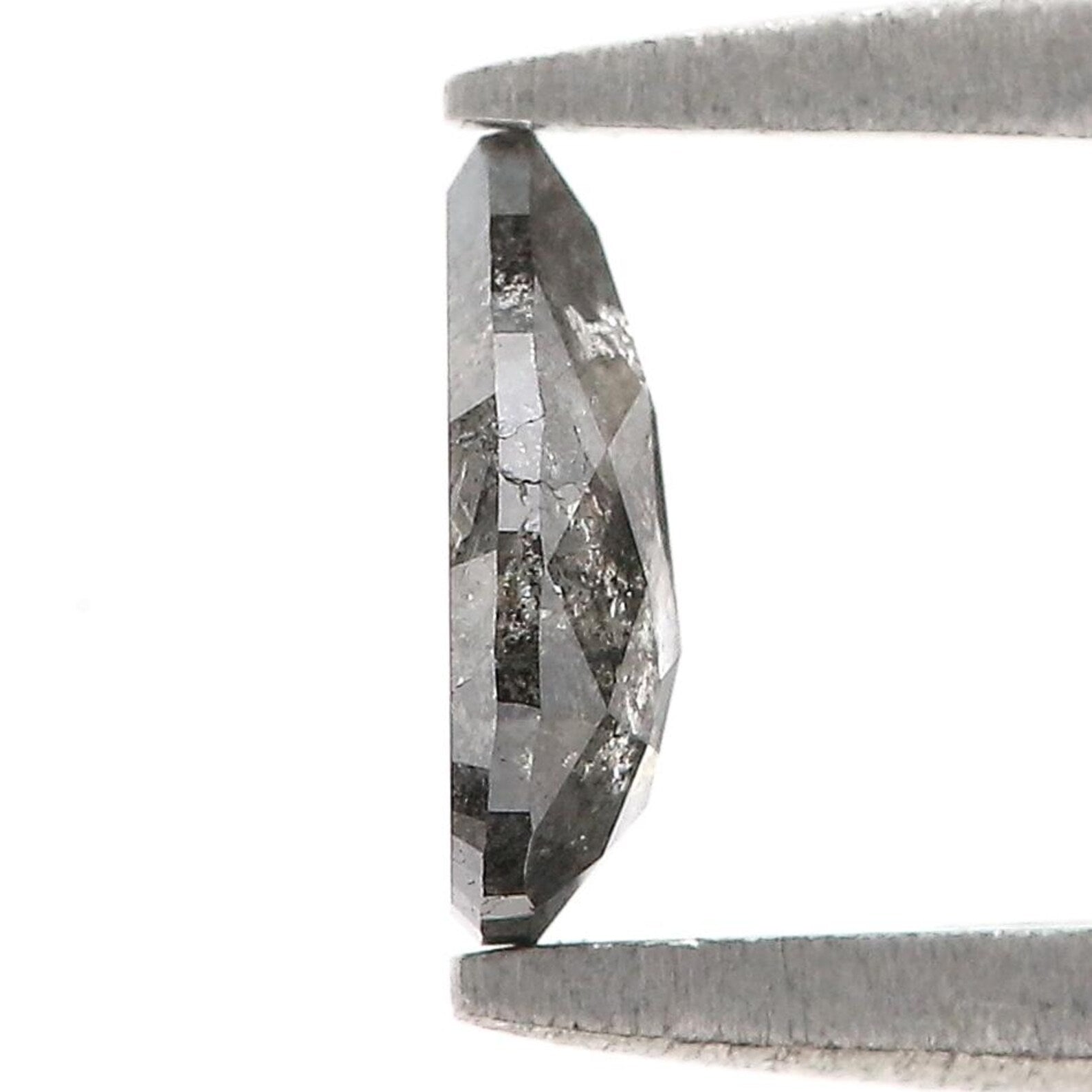 0.42 CT Natural Loose Pear Shape Diamond Salt And Pepper Pear Cut Diamond 6.40 MM Natural Loose Diamond Pear Shape Rose Cut Diamond QN2275