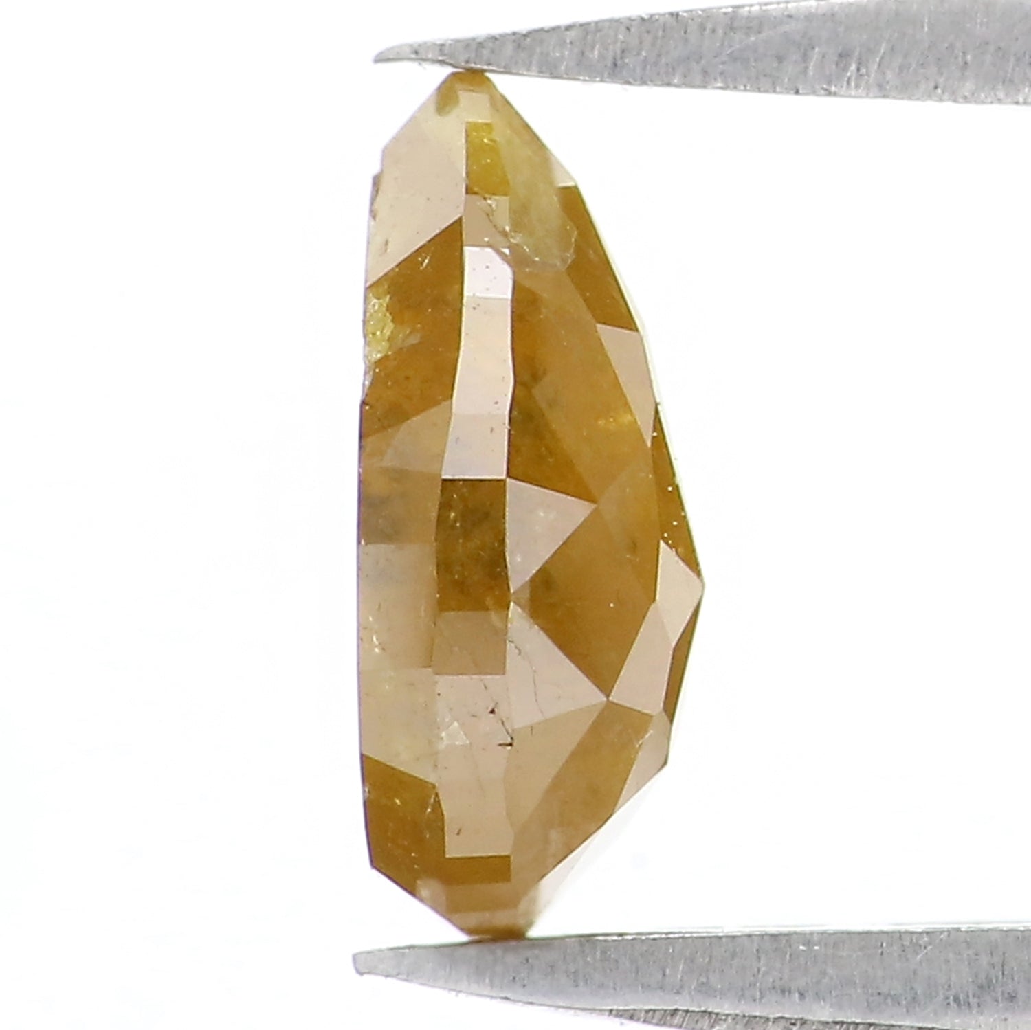 1.46 CT Natural Loose Pear Shape Diamond Yellow Color Pear Cut Diamond 8.55 MM Natural Yellow Color Diamond Pear Rose Cut Diamond LQ9956