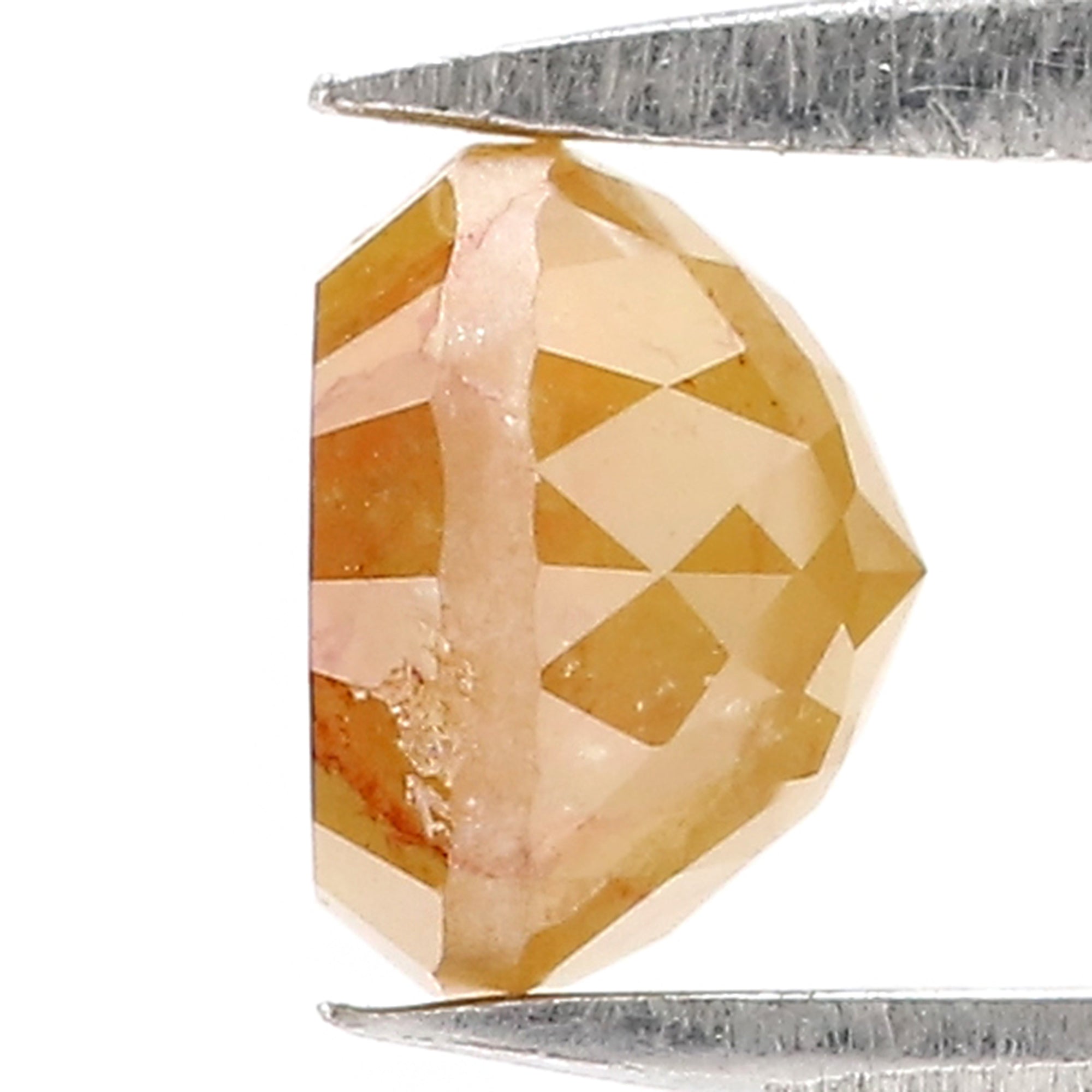1.18 CT Natural Loose Round Rose Cut Diamond Yellow Color Round Shape Diamond 5.80 MM Natural Yellow Color Round Rose Cut Diamond LQ5216