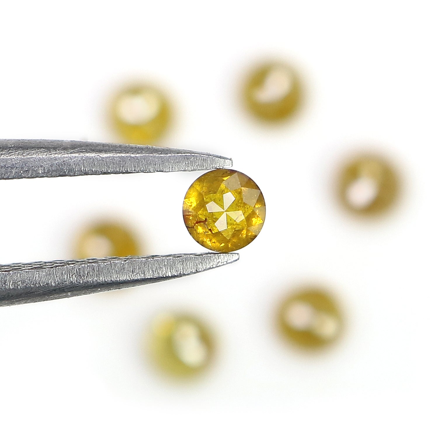 1.31 CT Natural Loose Rose Cut Diamond Yellow Color Round Shape Diamond 3.10 MM Natural Loose Diamond Brown Round Rose Cut Diamond LQ9280