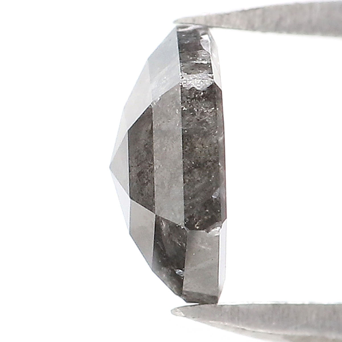 0.71 CT Natural Loose Hexagon Shape Diamond Salt And Pepper Hexagon Shape Diamond 6.25 MM Black Grey Color Hexagon Rose Cut Diamond QL2338