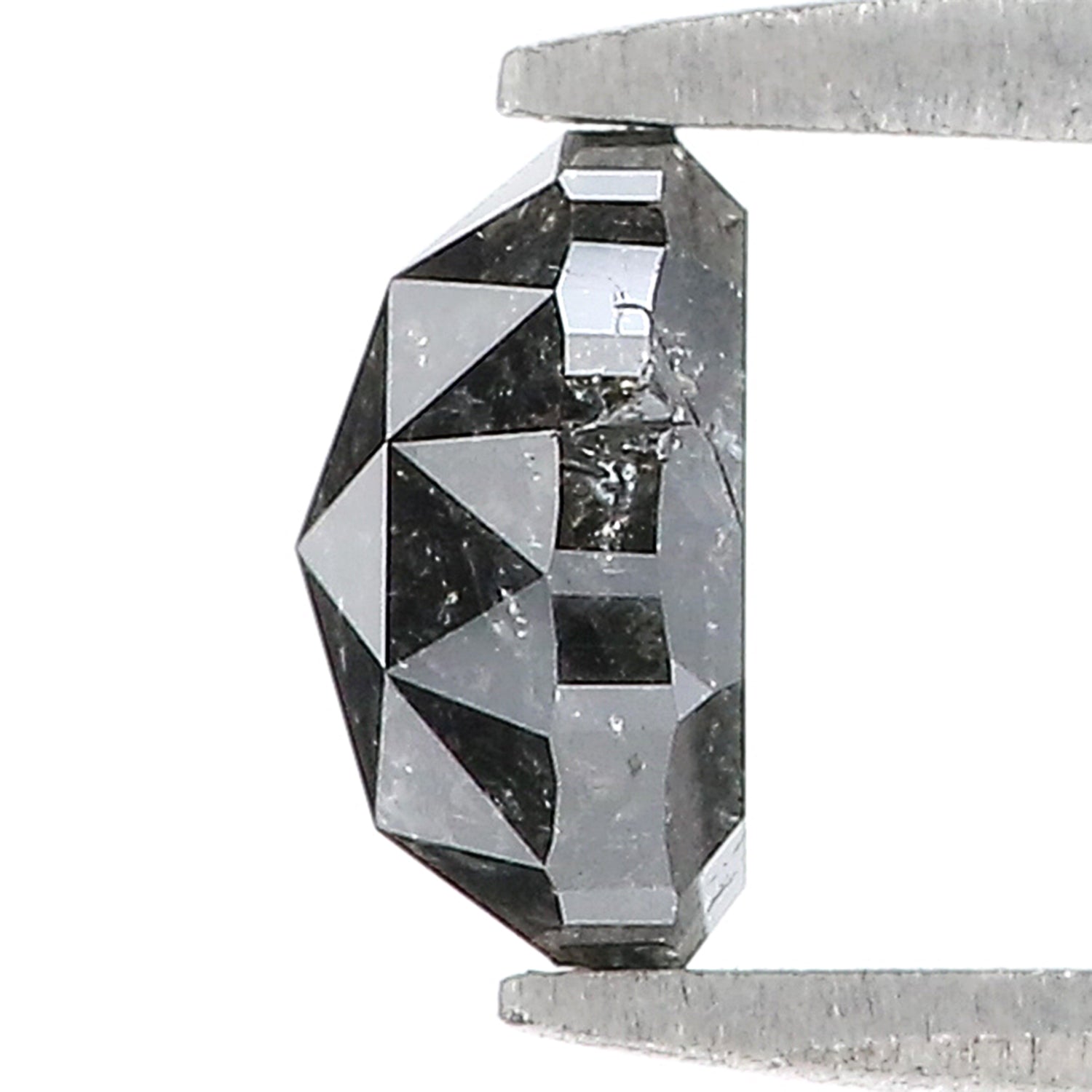 1.57 CT Natural Loose Oval Shape Diamond Black Loose Oval Shape Diamond 6.90 MM Natural Loose Black Color Oval Rose Cut Diamond QK1953