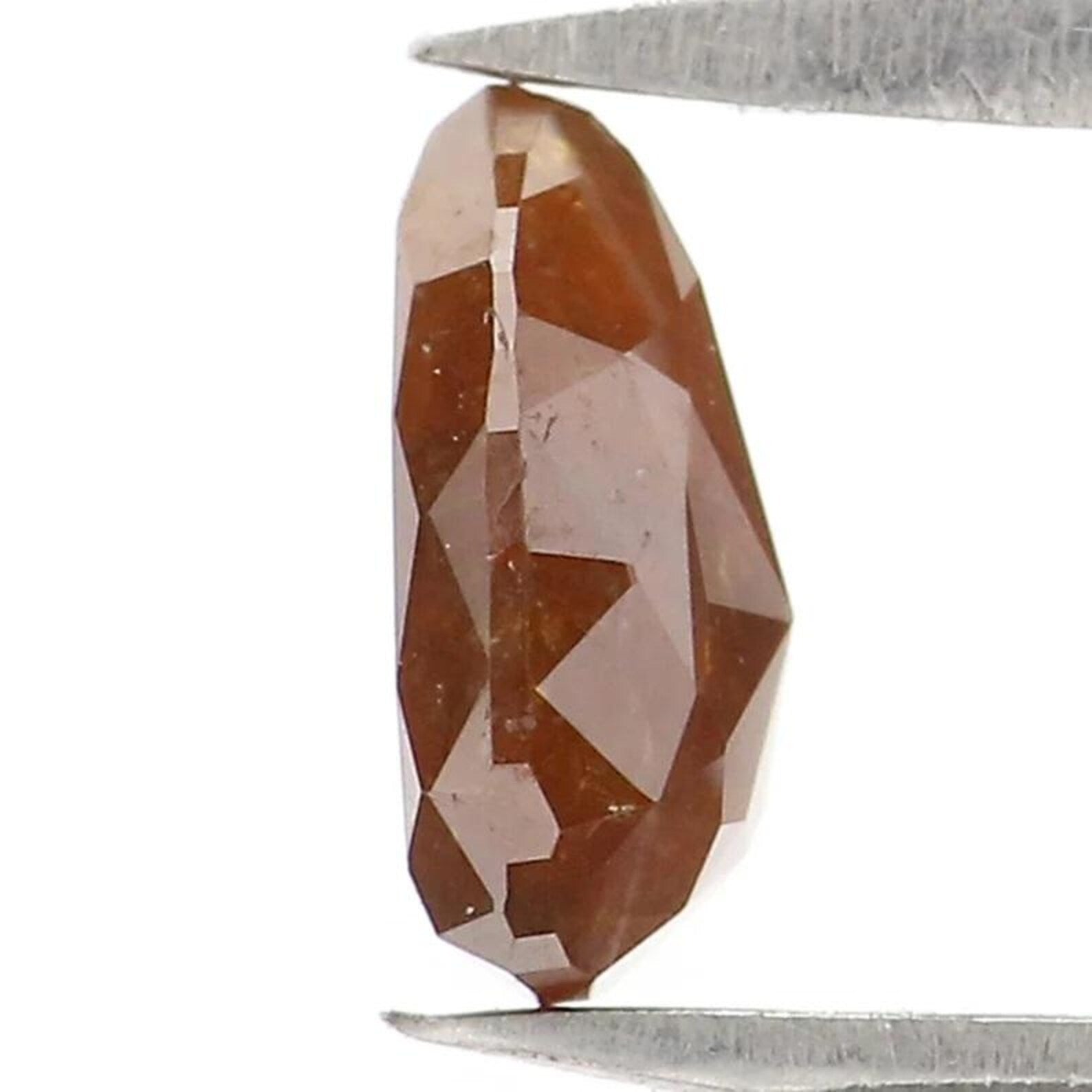 0.84 CT Natural Loose Pear Shape Diamond Brown Color Pear Diamond 6.95 MM Natural Loose Diamond Brown Color Pear Rose Cut Diamond NQ2369