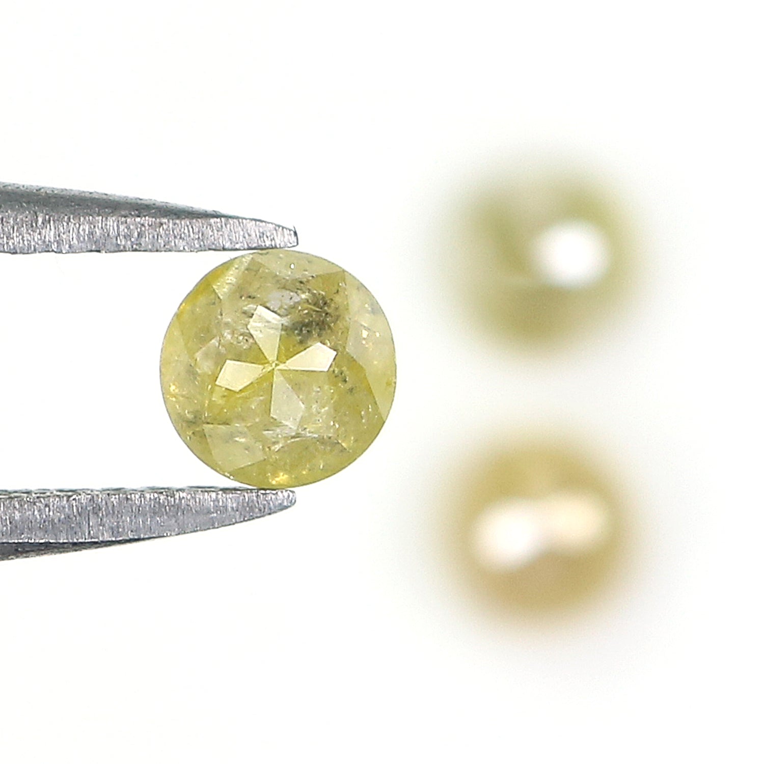 1.16 CT Natural Loose Round Rose Cut Diamond Yellow Color Round Shape Diamond 4.00 MM Natural Yellow Color Round Rose Cut Diamond KQ121