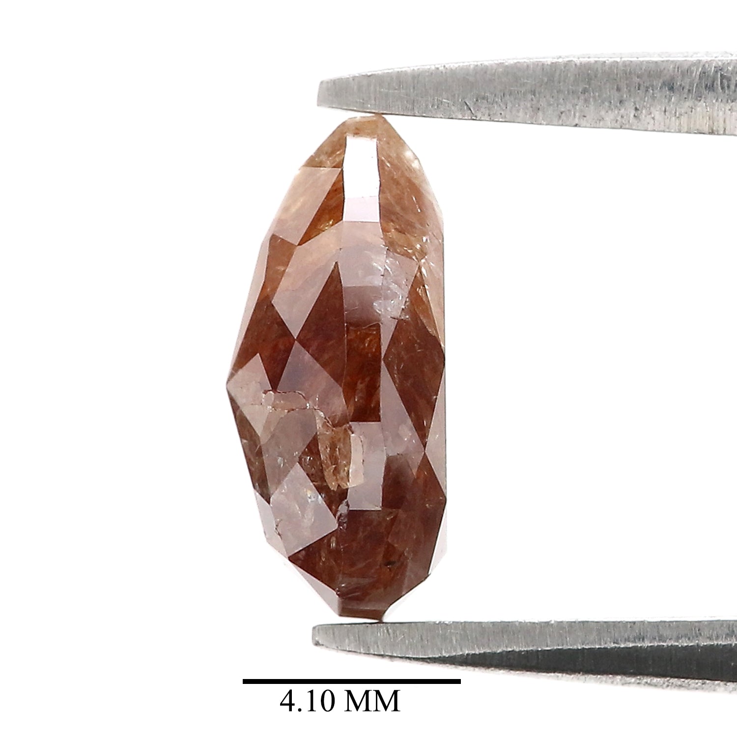 Natural Pear Brown Diamond 1.97 CT Loose Rose Cut Brown Stone 9.50 MM Rustic Diamond Pear Diamond For Custom Engagement Ring L3653