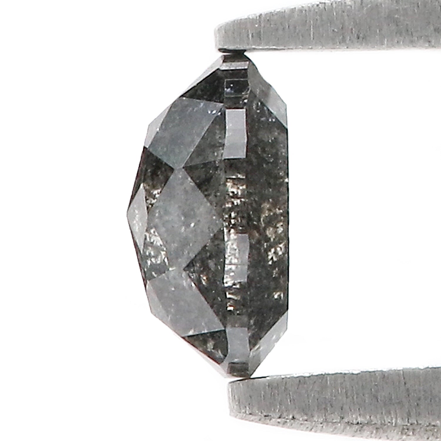 0.37 CT Natural Loose Oval Shape Diamond Salt And Pepper Oval Cut Diamond 4.80 MM Natural Loose Black Grey Color Oval Rose Cut Diamond LQ701