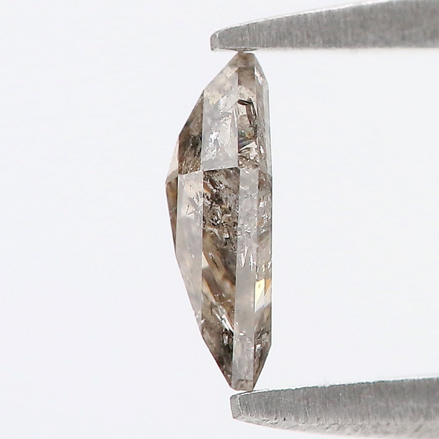 0.41 CT Natural Loose Kite Shape Diamond Salt And Pepper Kite Rose Cut Diamond 6.85 MM Black Grey Color Kite Shape Rose Cut Diamond LQ223