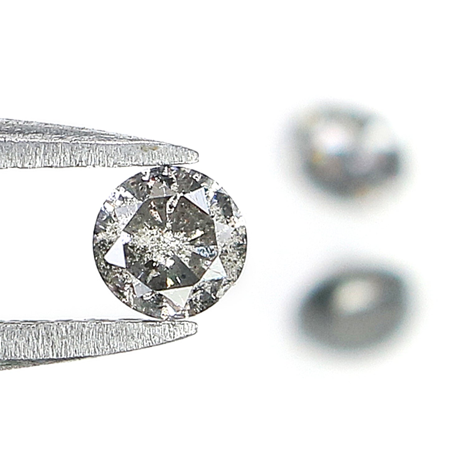 0.65 CT Natural Loose Round Shape Diamond Salt And Pepper Round Cut Diamond 3.60 MM Natural Loose Diamond Round Brilliant Cut Diamond LQ9080